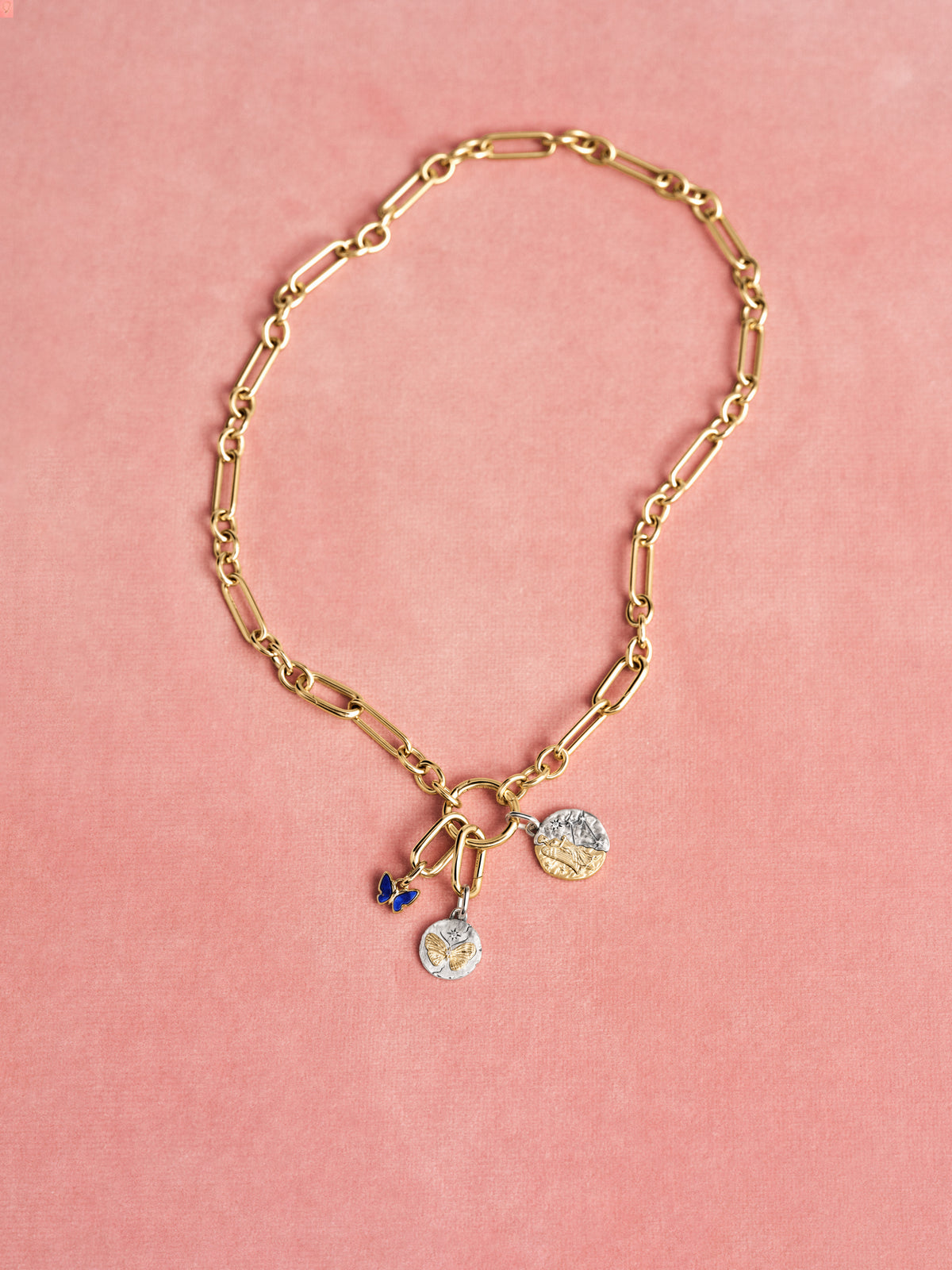 14K Gold-Plated Link Y- Necklace