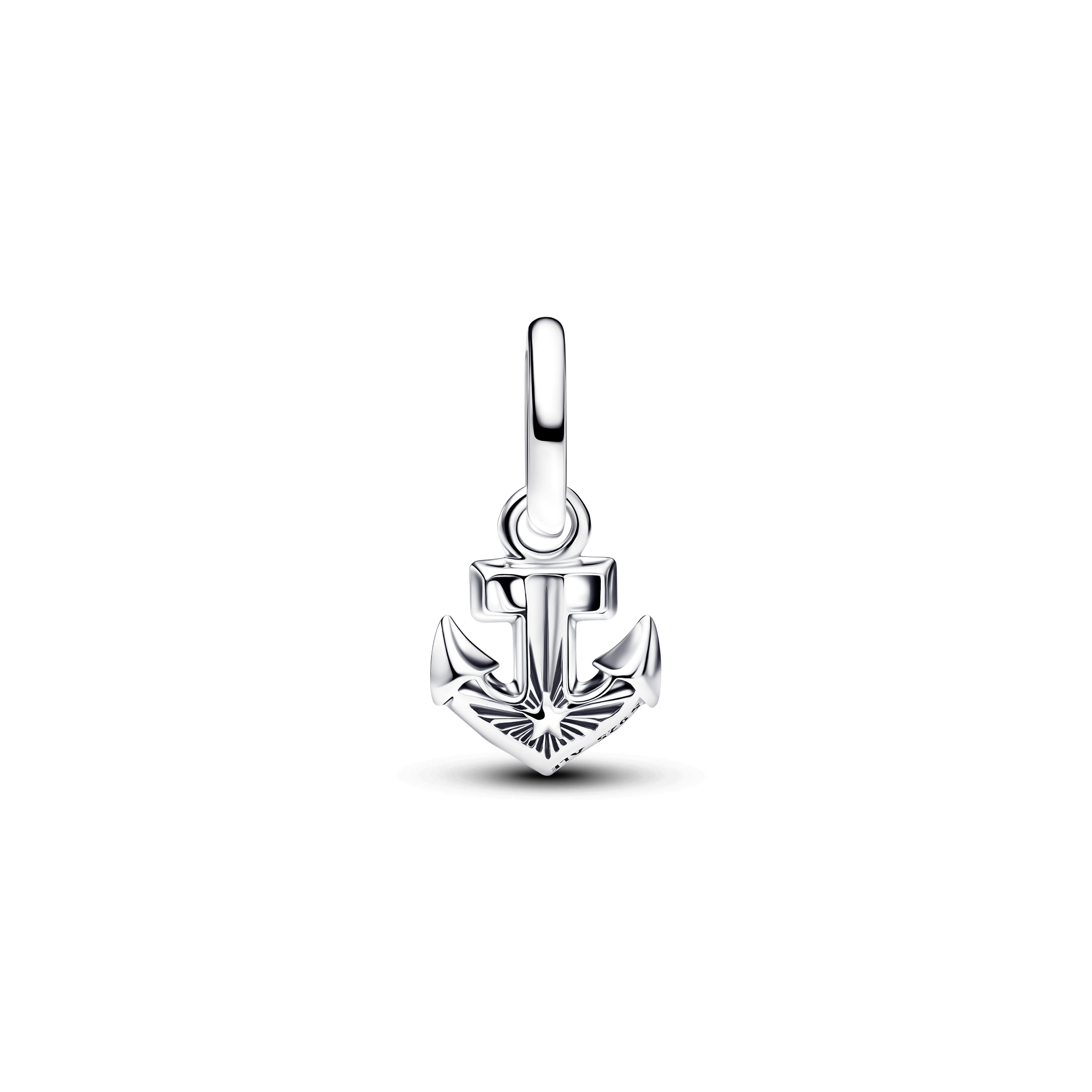 Anchor Sterling Silver Mini Dangle With Imitation Lapis Lazuli