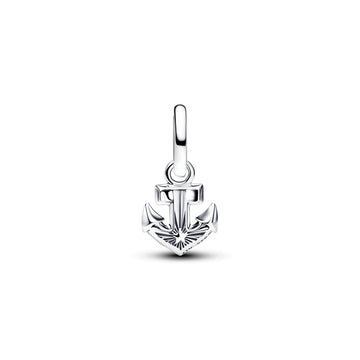 Anchor Sterling Silver Mini Dangle With Imitation Lapis Lazuli