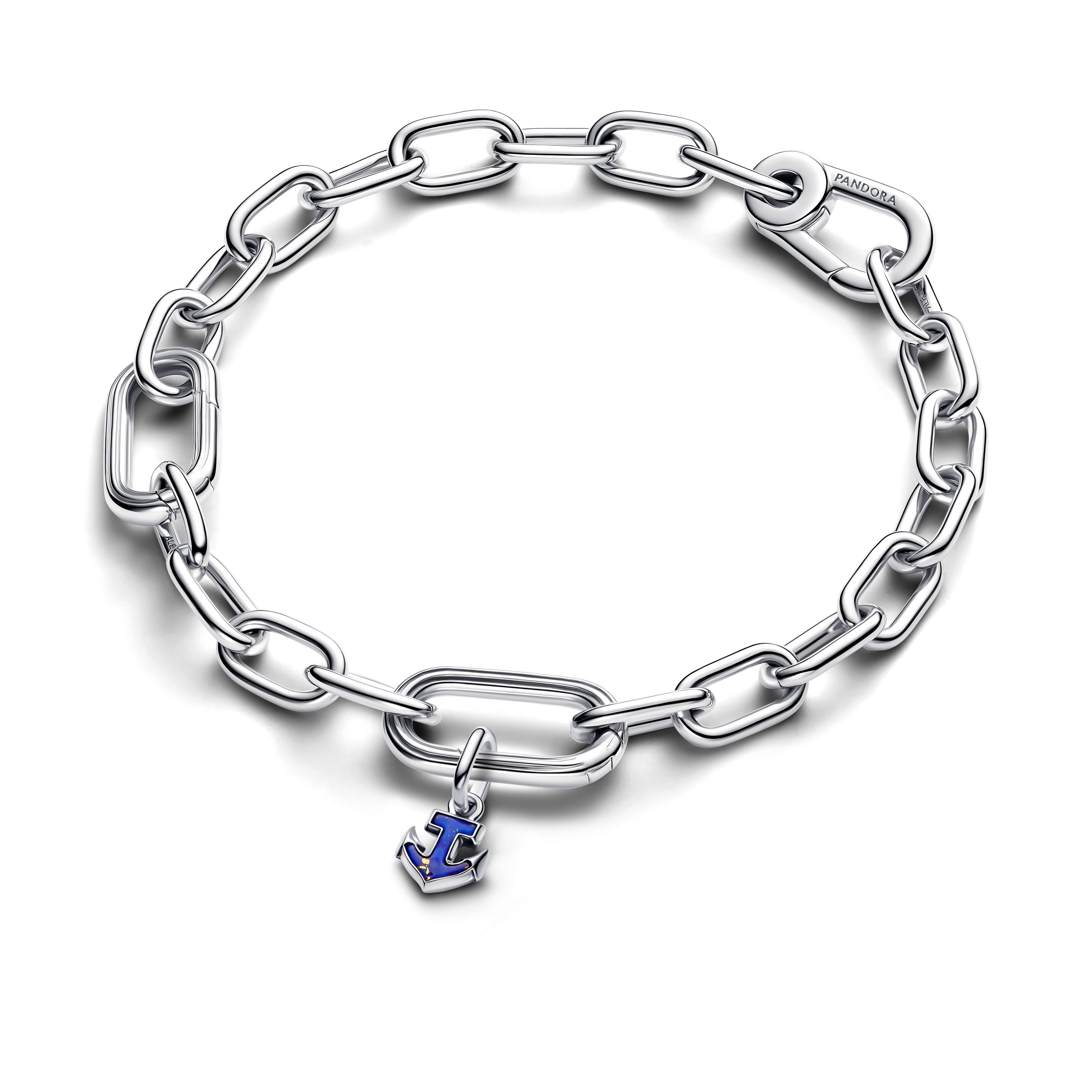 Anchor Sterling Silver Mini Dangle With Imitation Lapis Lazuli