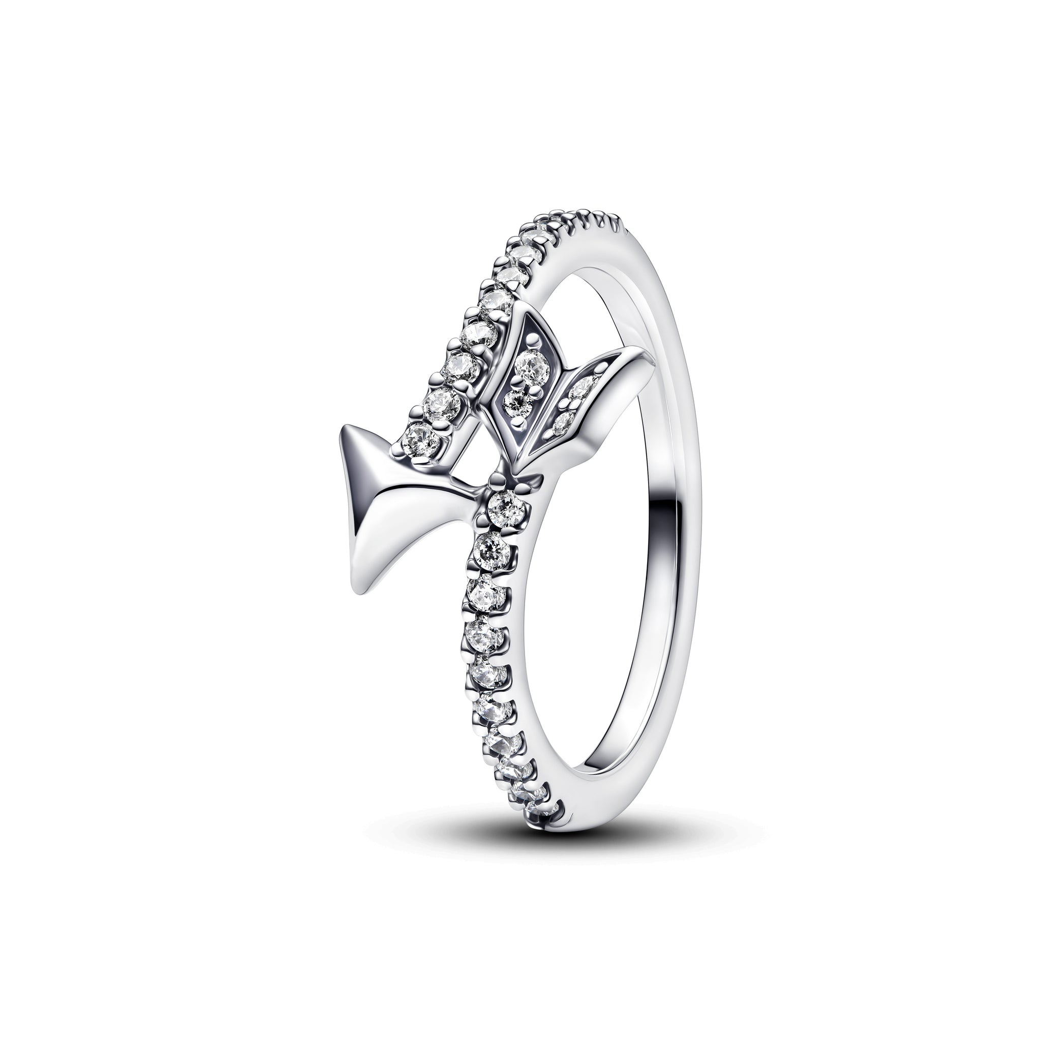 Arrow Sterling Silver Ring With Clear Cubic Zirconia
