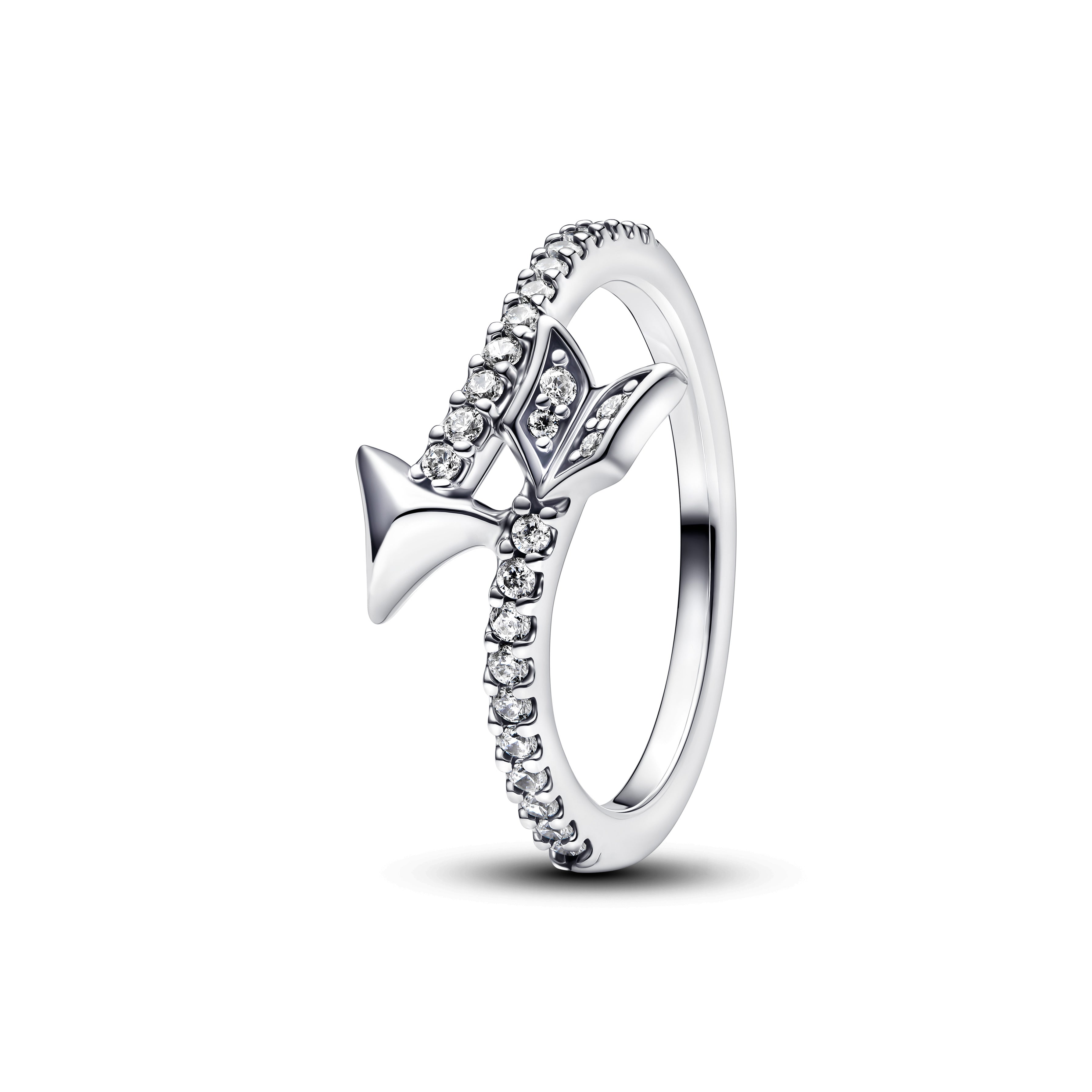 Arrow Sterling Silver Ring With Clear Cubic Zirconia