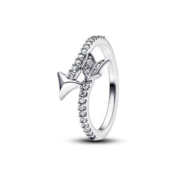 Arrow Sterling Silver Ring With Clear Cubic Zirconia