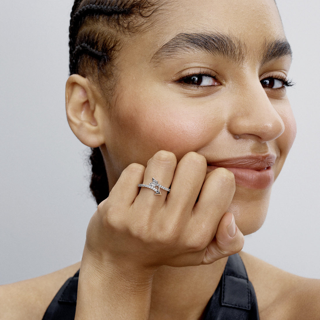 Arrow Sterling Silver Ring With Clear Cubic Zirconia