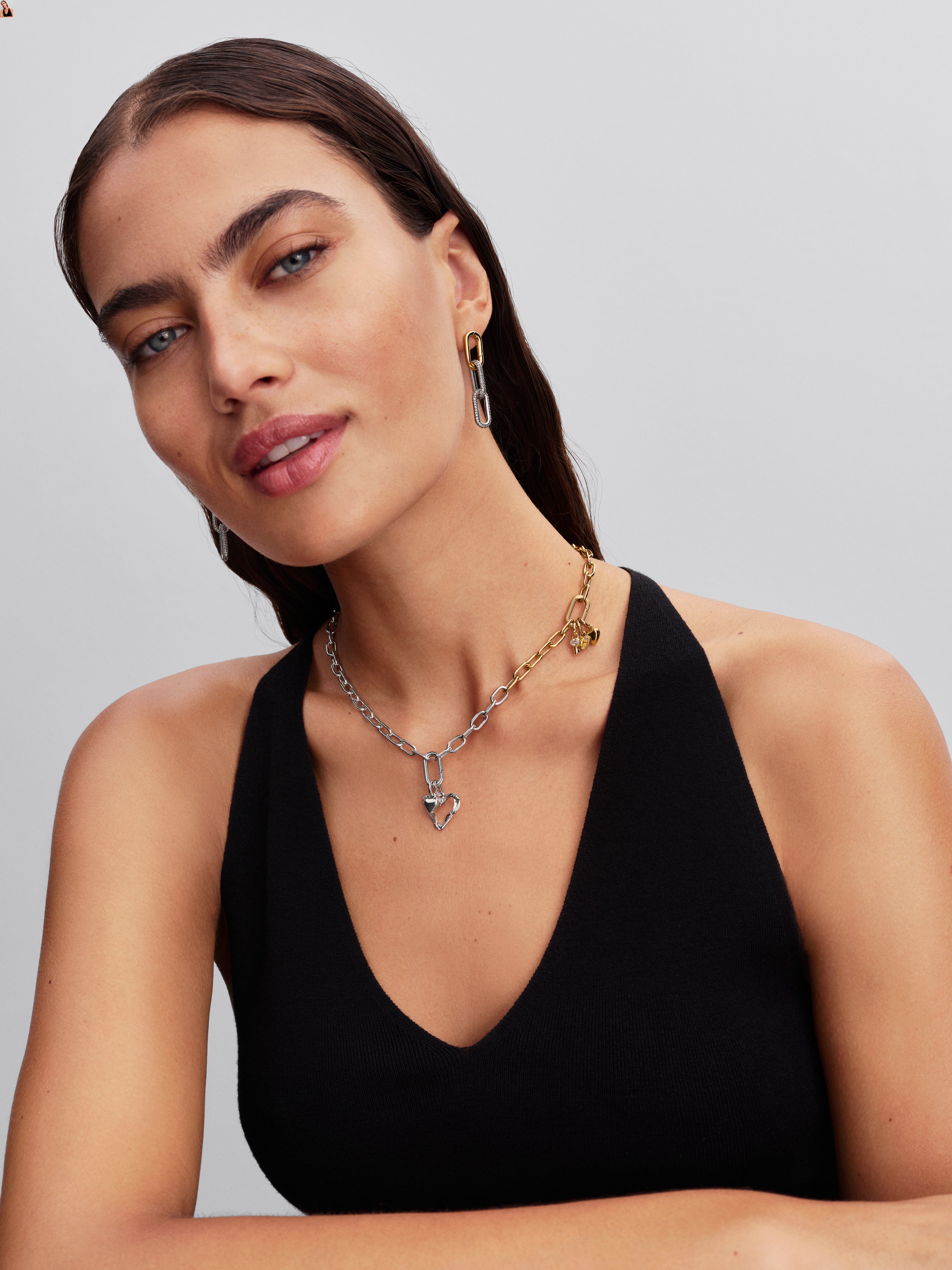 Asymmetric Heart Sterling Silver Mini Dangle