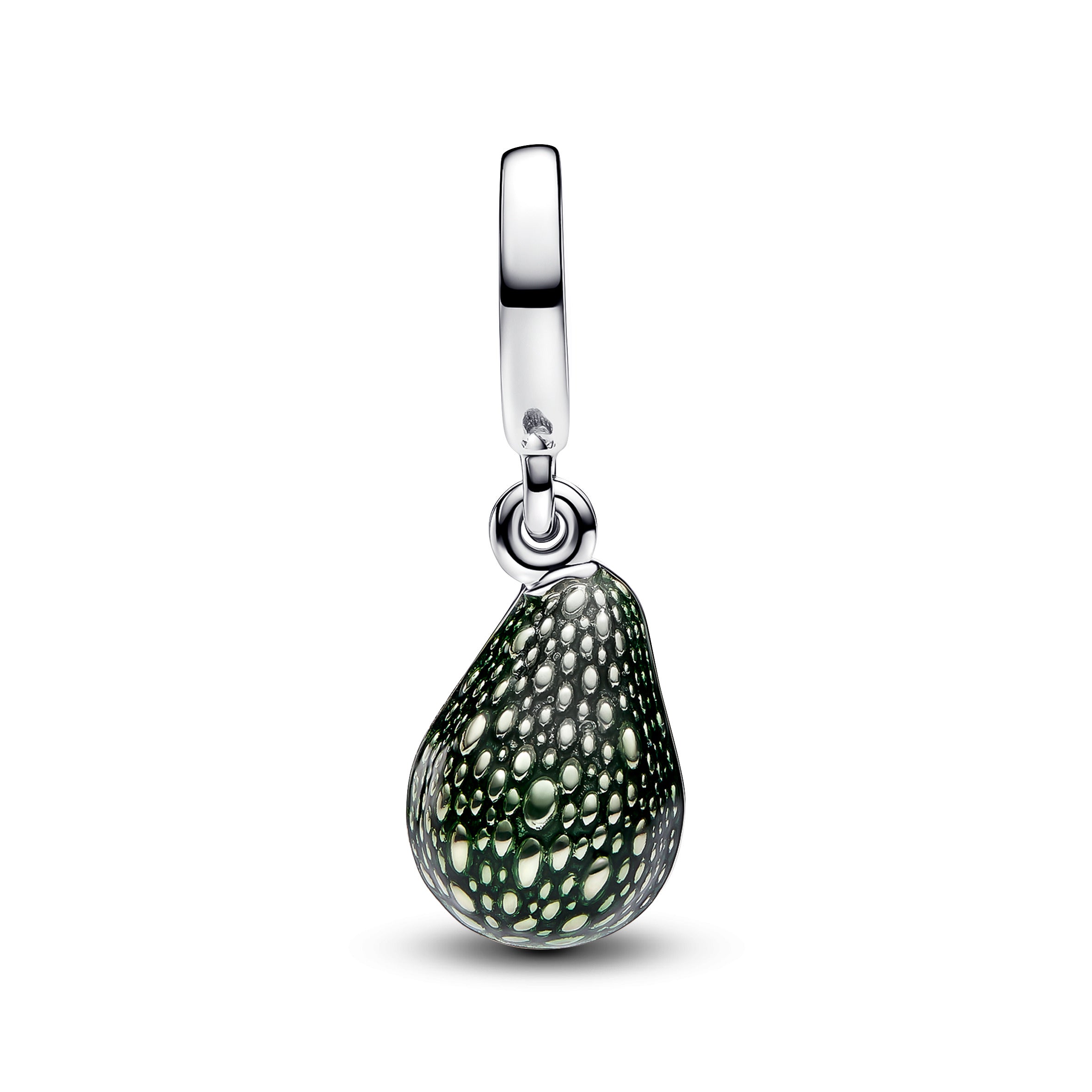 Avocado Sterling Silver And 14K Gold-Plated Dangle With Transparent Green, Apple Green And Lime Green Enamel