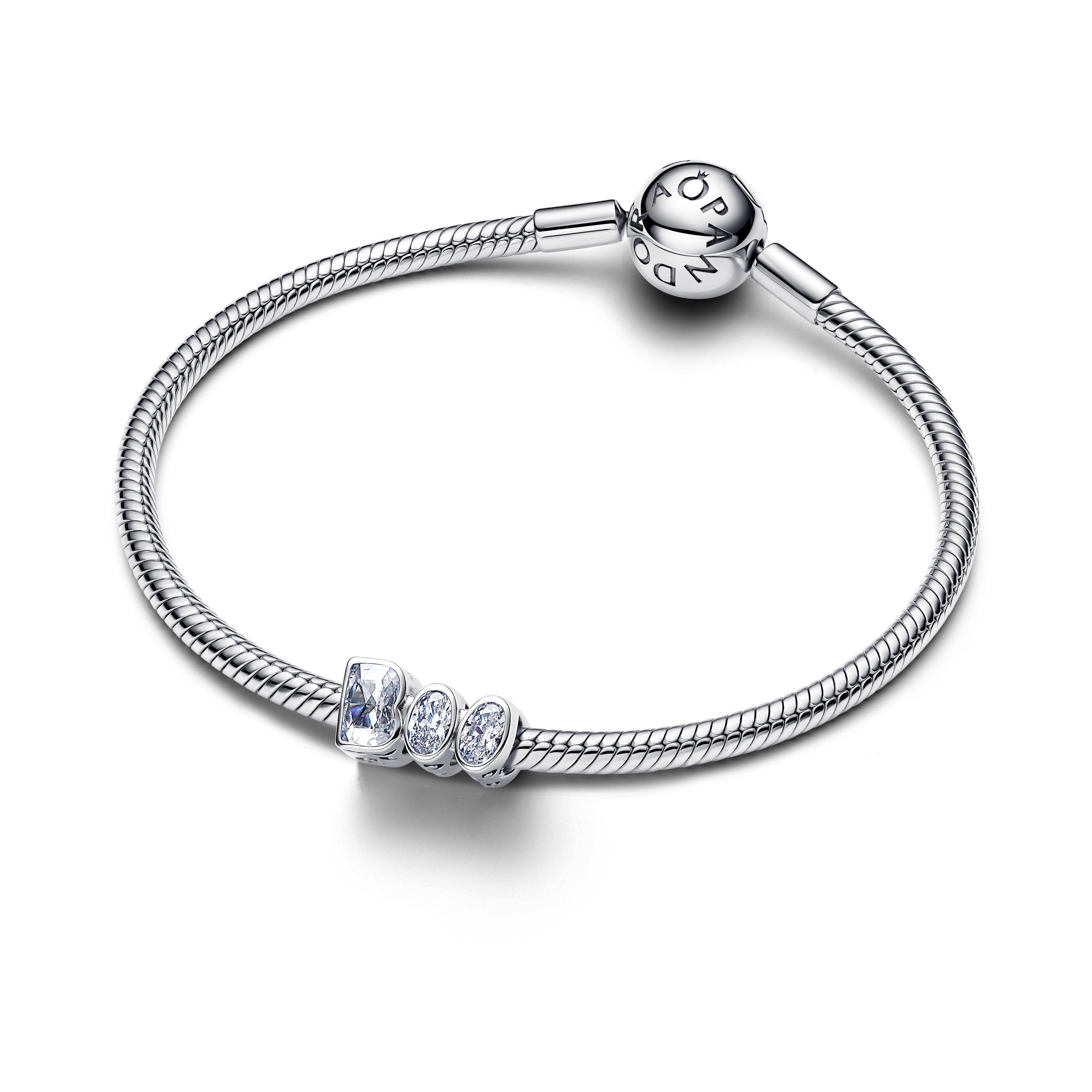Boo Sterling Silver Charm With Clear Cubic Zirconia And Glow In The Dark Enamel