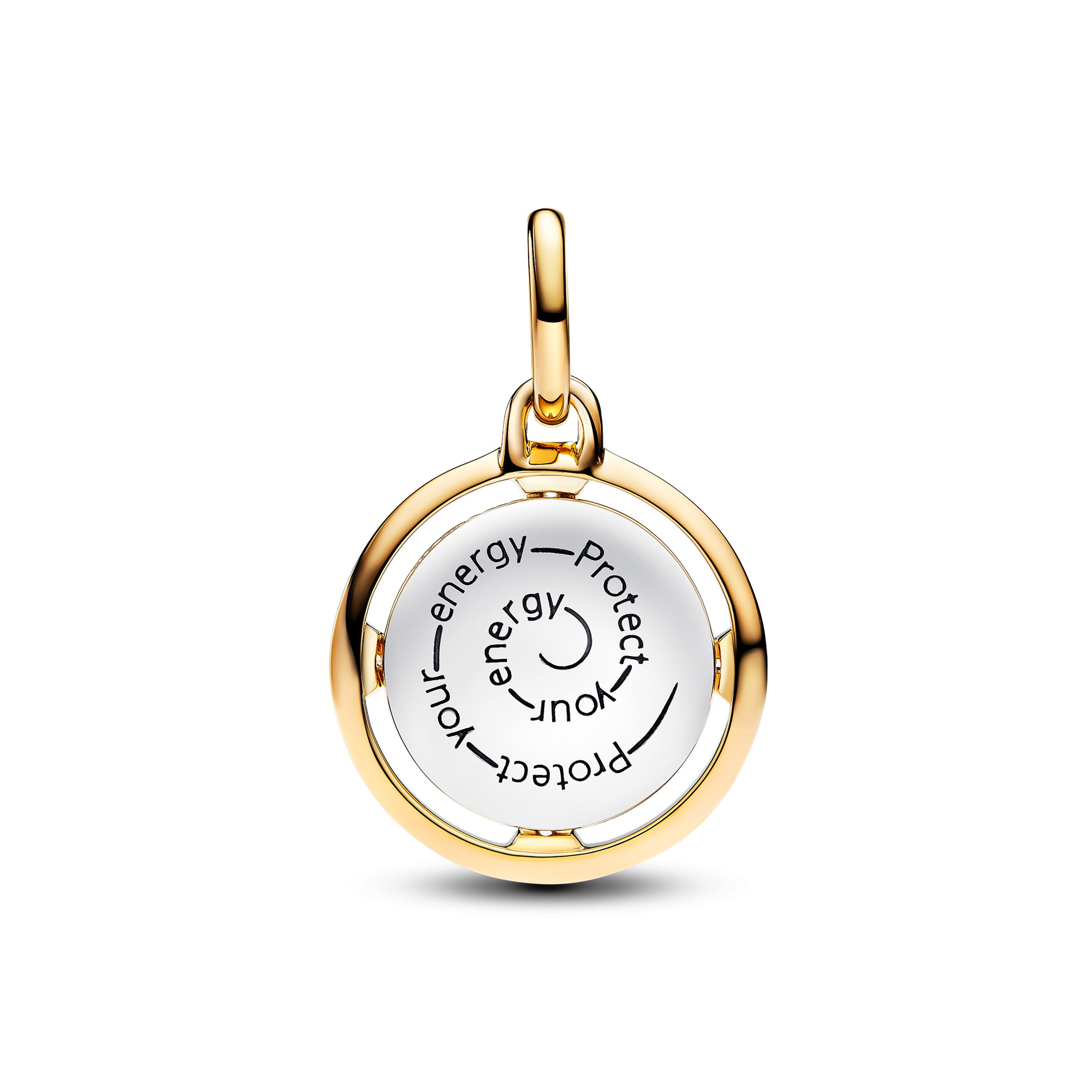 Bee Sterling Silver And 14K Gold-Plated Medallion With Clear Cubic Zirconia