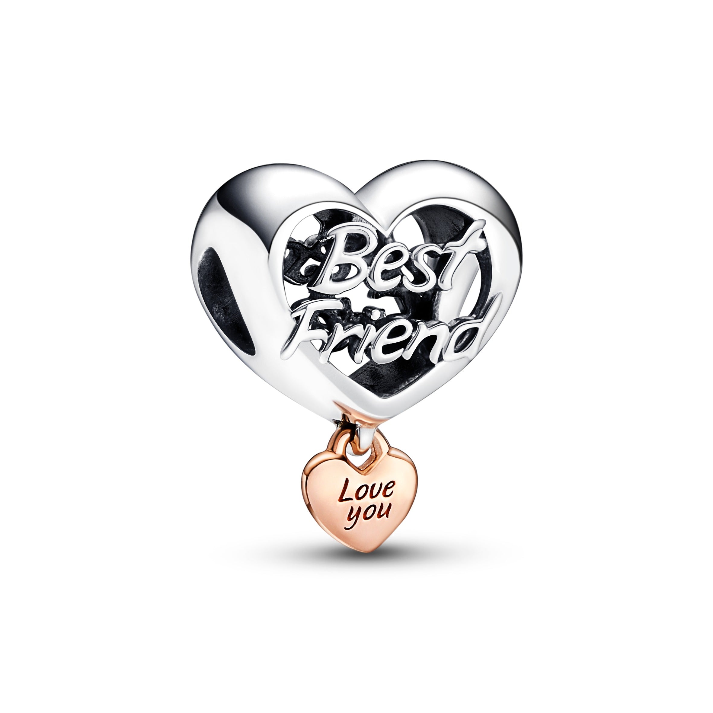 Best Friend Sterling Silver And 14K Rose Gold-Plated Charm