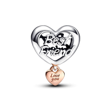 Best Friend Sterling Silver And 14K Rose Gold-Plated Charm