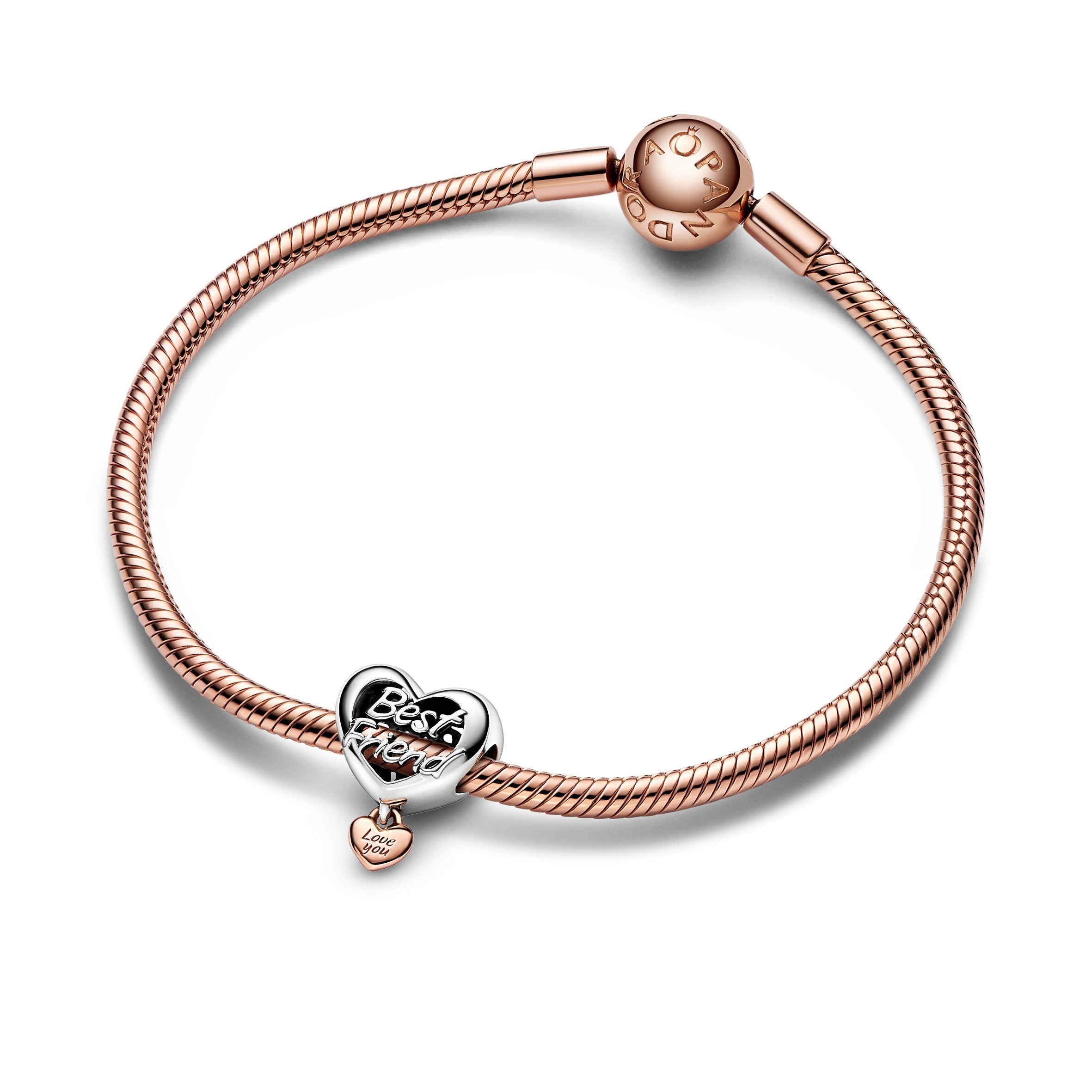 Best Friend Sterling Silver And 14K Rose Gold-Plated Charm