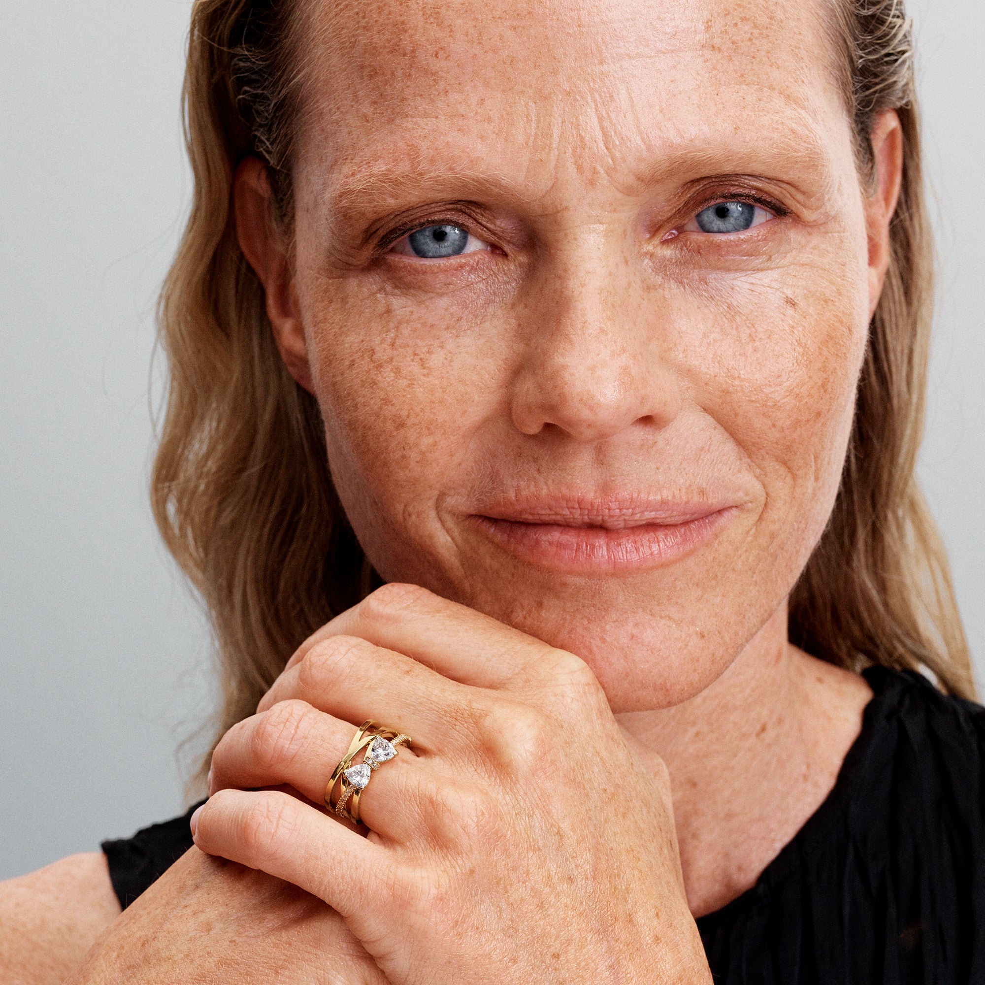 Bow 14K Gold-Plated Ring With Clear Cubic Zirconia