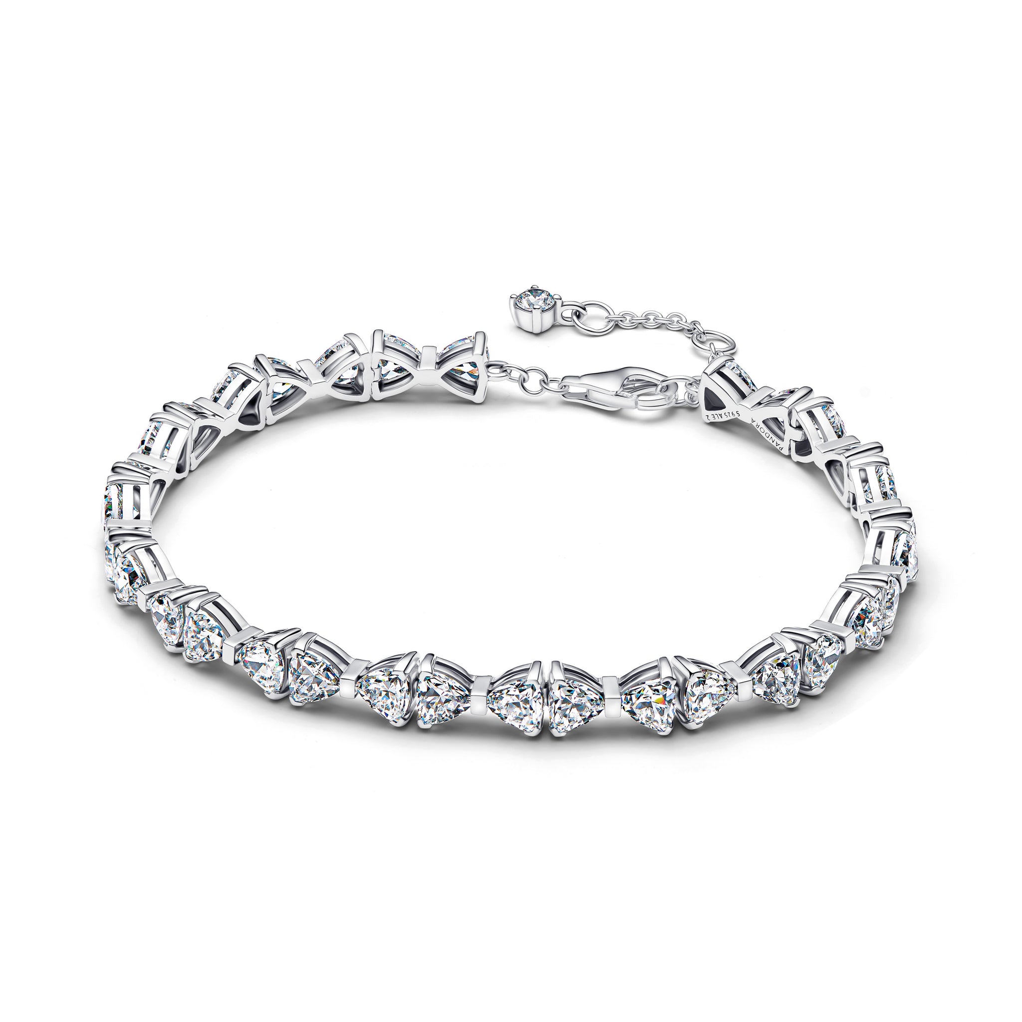 Bow Sterling Silver Bracelet With Clear Cubic Zirconia
