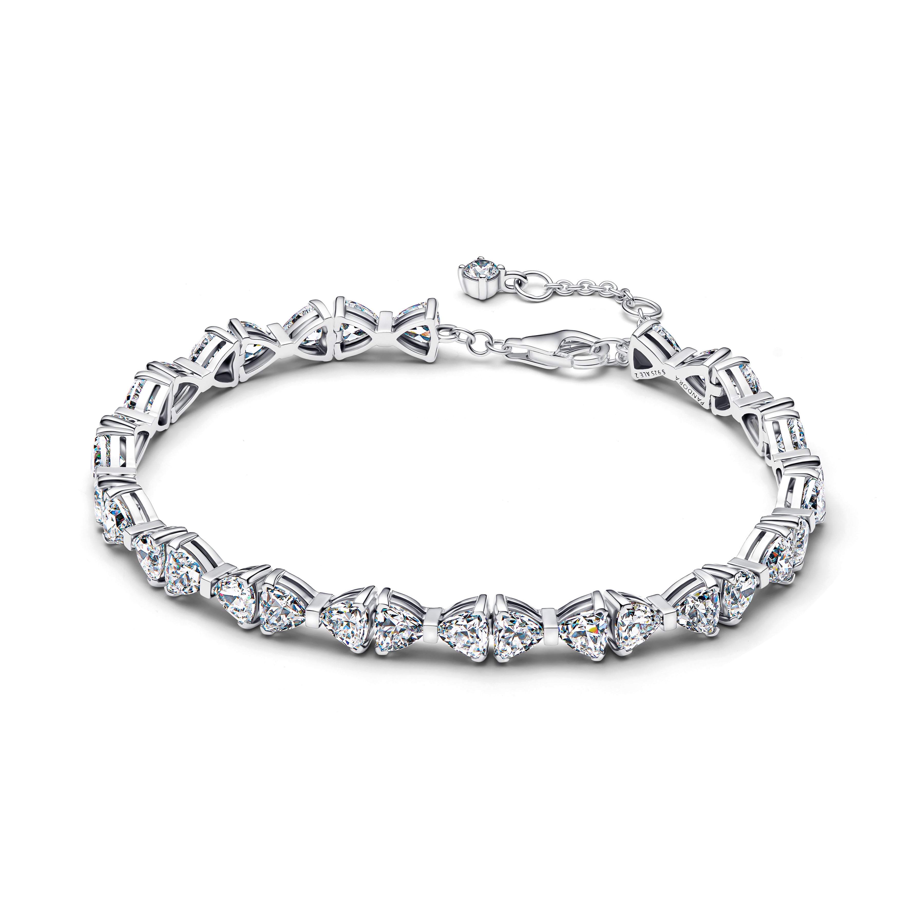 Bow Sterling Silver Bracelet With Clear Cubic Zirconia