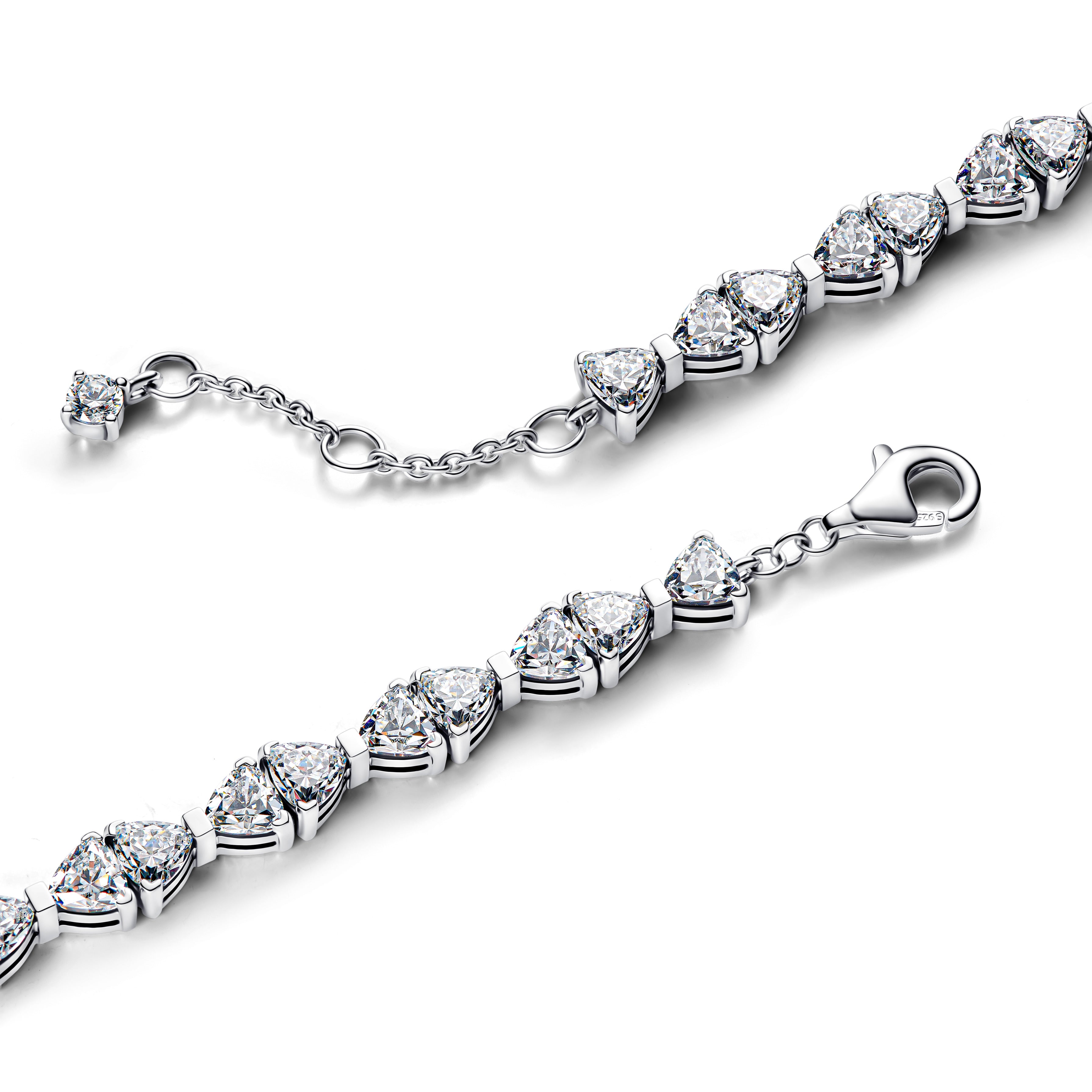 Bow Sterling Silver Bracelet With Clear Cubic Zirconia