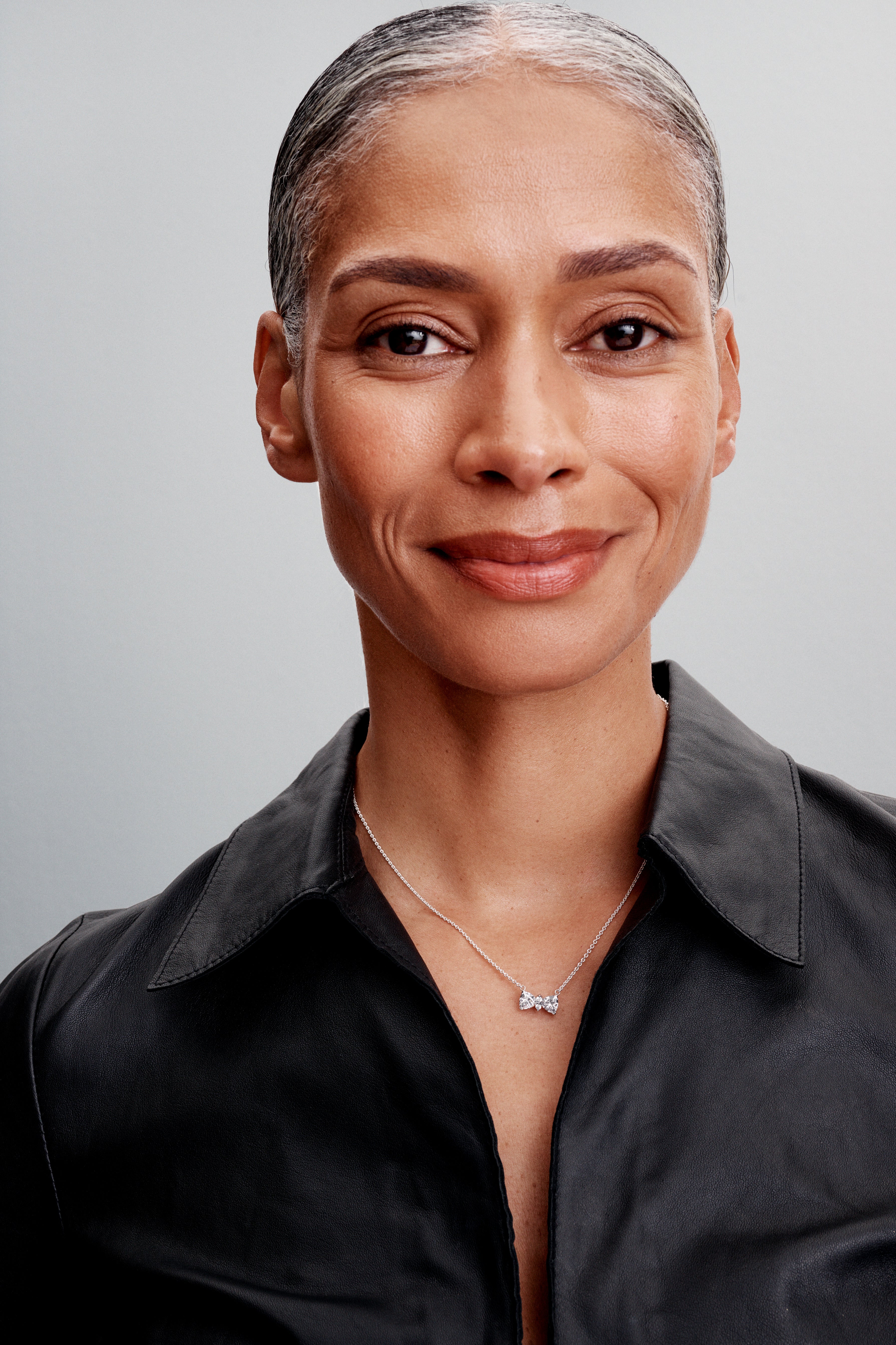 Bow Sterling Silver Collier With Clear Cubic Zirconia