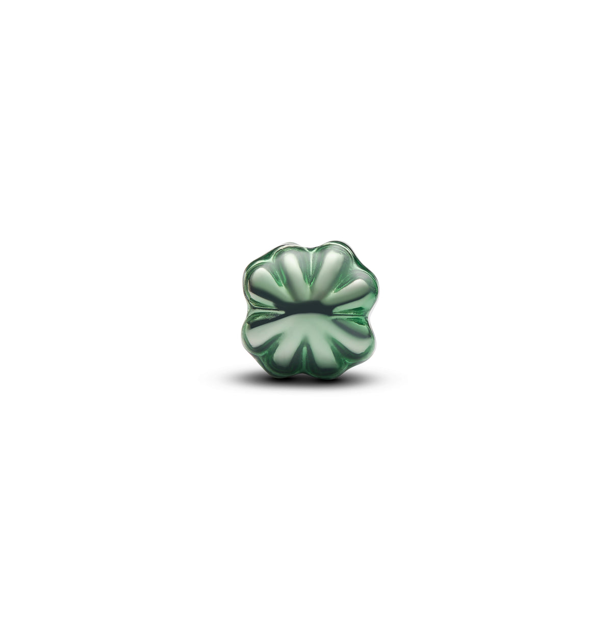 Clover Sterling Silver Mini Charm With Green Enamel