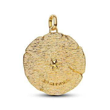 Crossing Arrows 14K Gold-Plated Medallion With Clear Cubic Zirconia