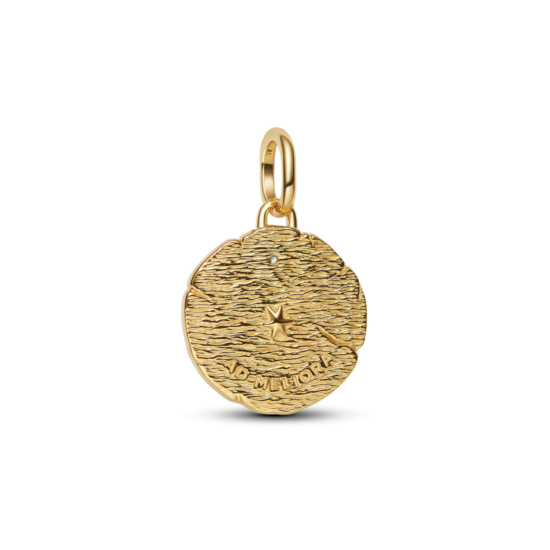 Crossing Arrows Sterling Silver And 14K Gold-Plated Medallion With Clear Cubic Zirconia