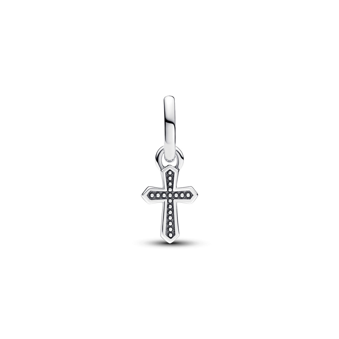 Cross Sterling Silver Mini Dangle With Clear Cubic Zirconia