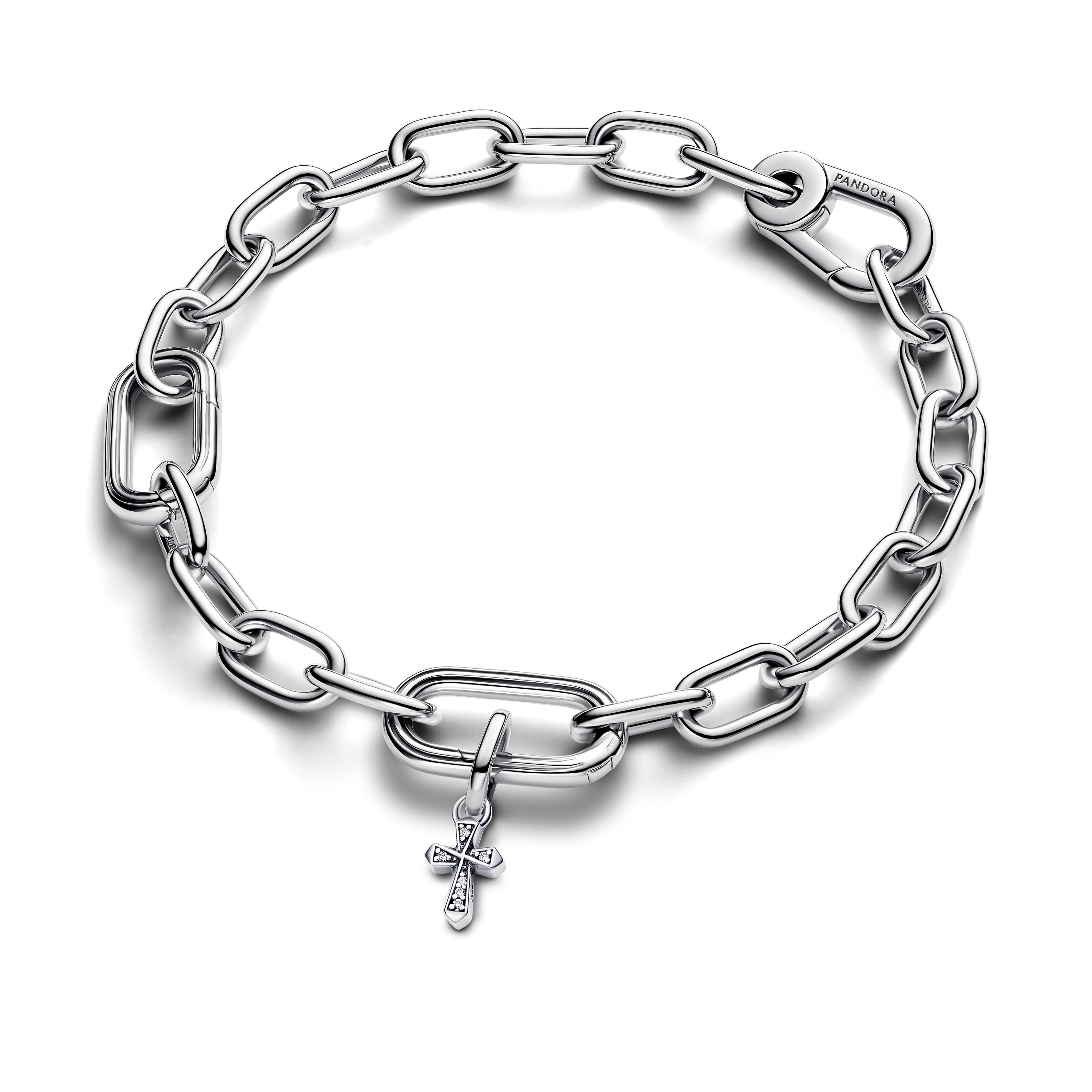 Cross Sterling Silver Mini Dangle With Clear Cubic Zirconia