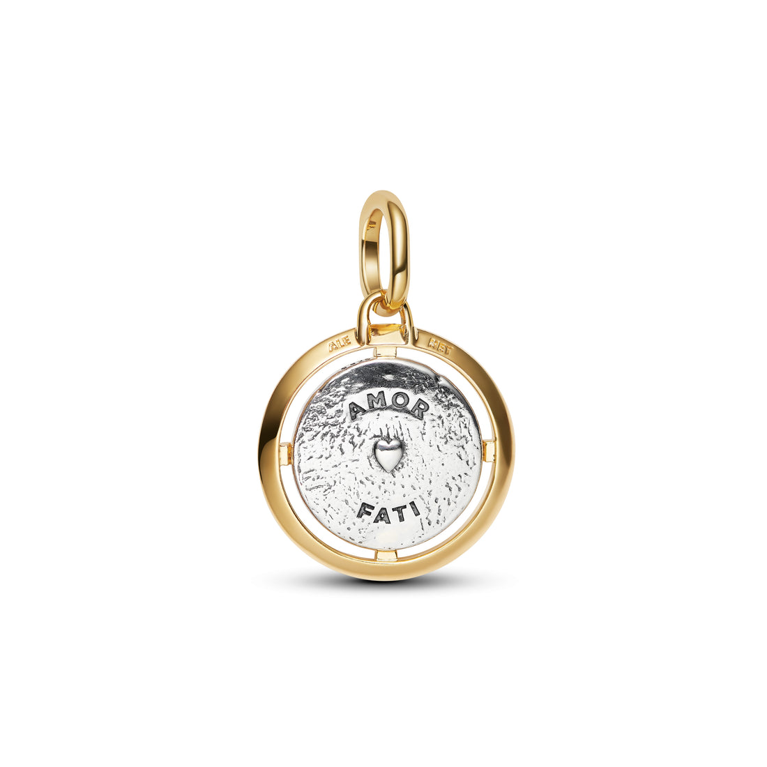 Cupids Sterling Silver And 14K Gold-Plated Medallion With Clear Cubic Zirconia