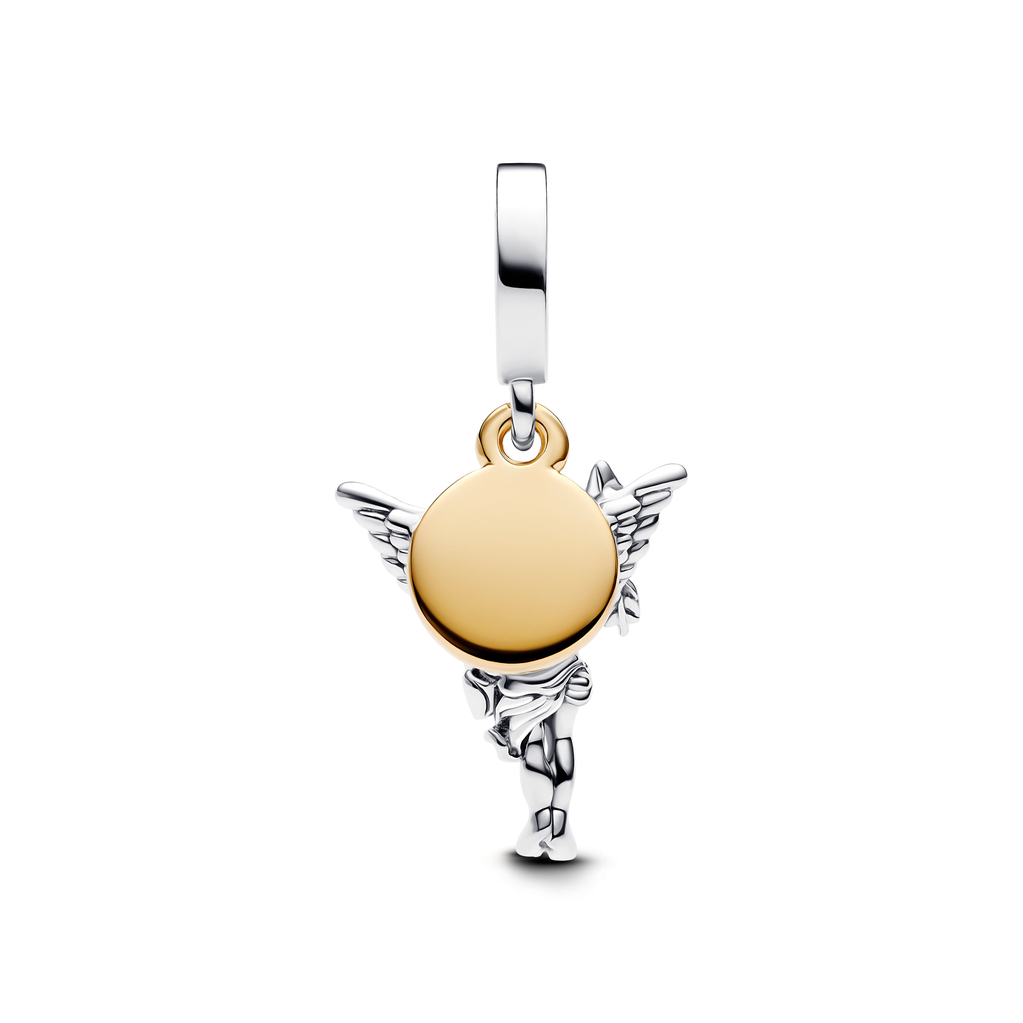 Cupid Sterling Silver And 14K Gold-Plated Dangle