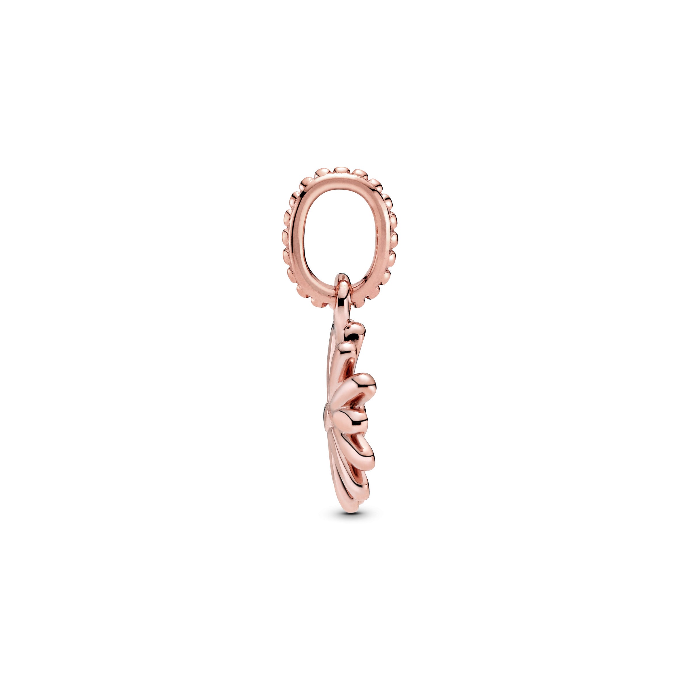 Daisy 14K Rose Gold-Plated Dangle With Clear Cubic Zirconia And Shaded Pink Enamel