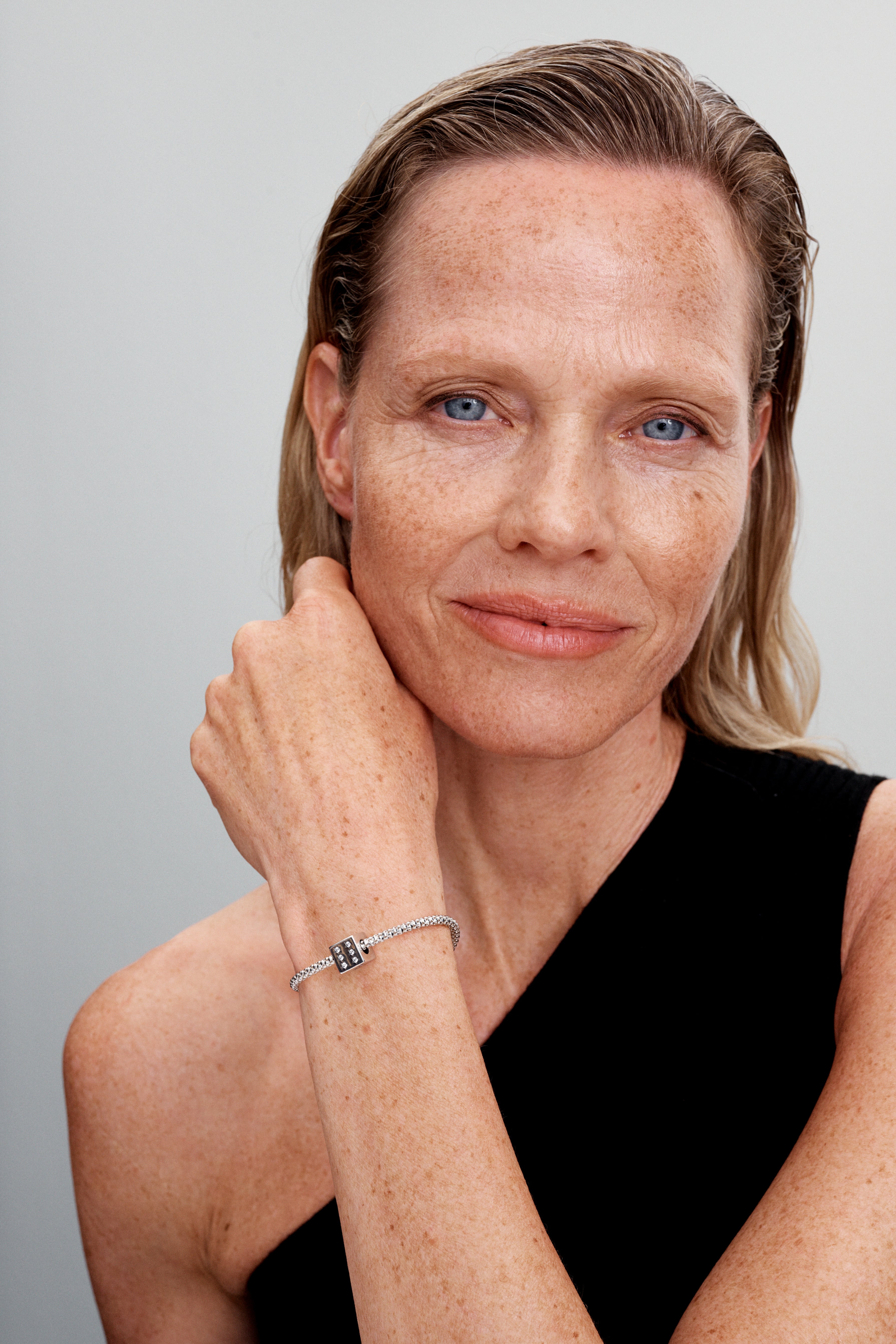 Dice Sterling Silver Charm With Clear Cubic Zirconia