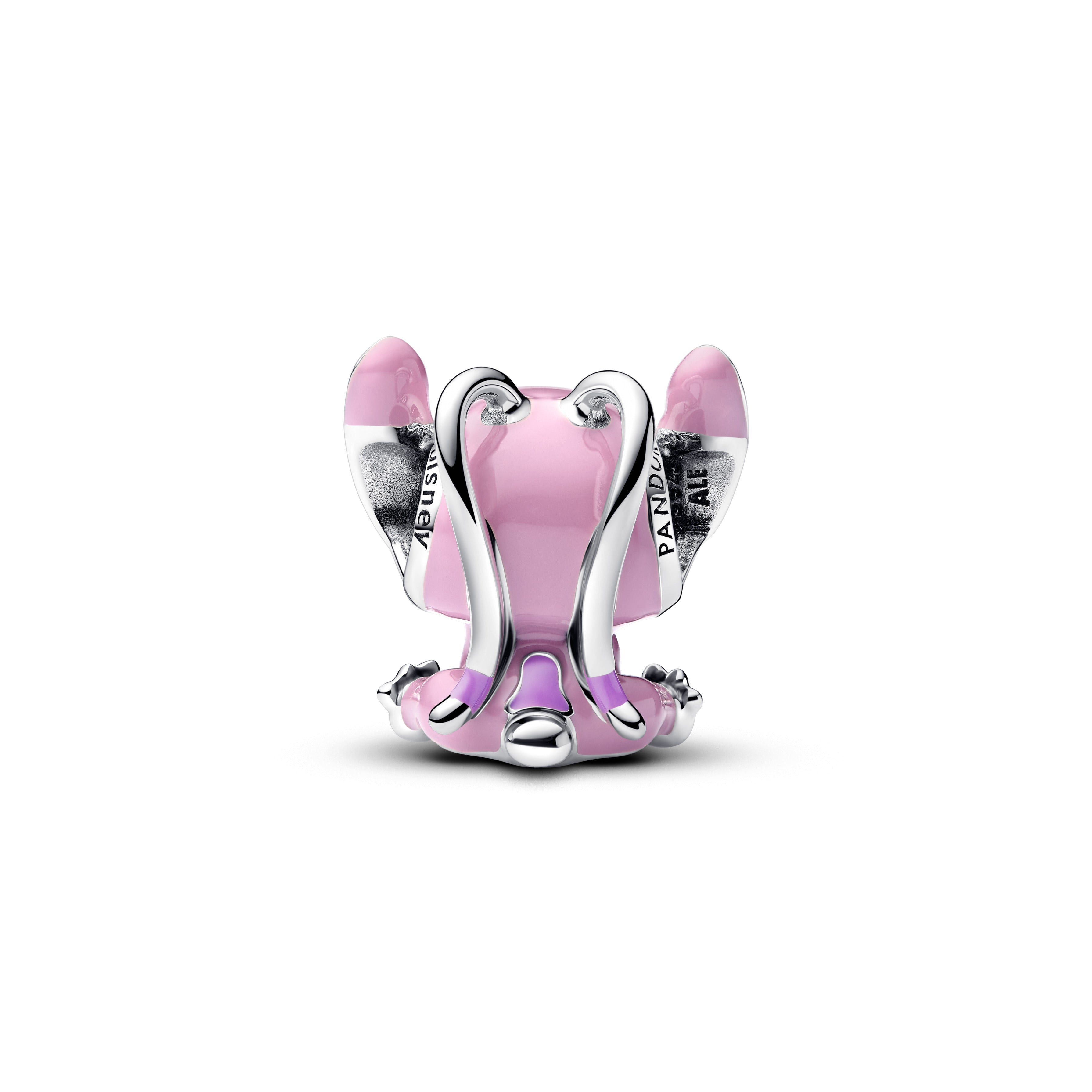 Disney Angel Sterling Silver Charm With Purple And Pink Enamel