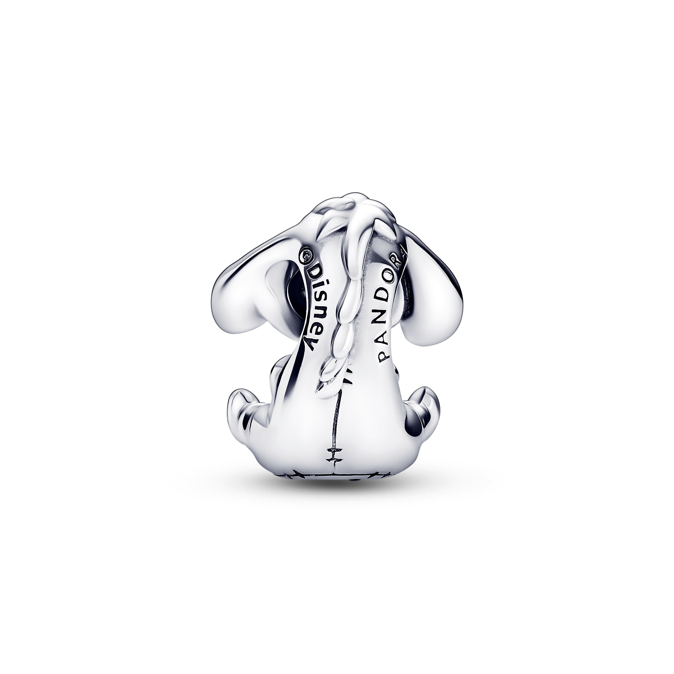 Disney Eyore Sterling Silver Charm With Pink And Black Enamel