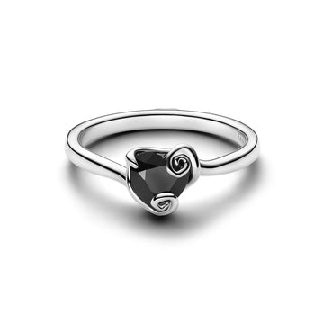Disney Jack Skellington Sterling Silver Ring With Black Crystal