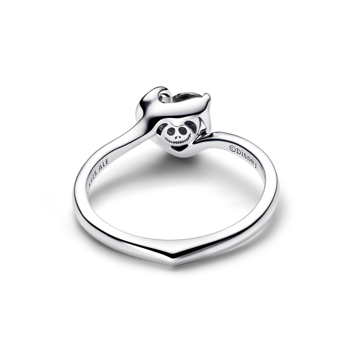 Disney Jack Skellington Sterling Silver Ring With Black Crystal
