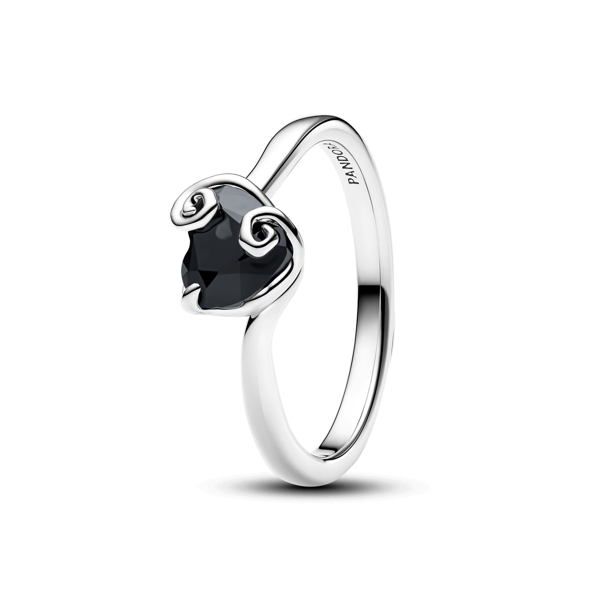 Disney Jack Skellington Sterling Silver Ring With Black Crystal