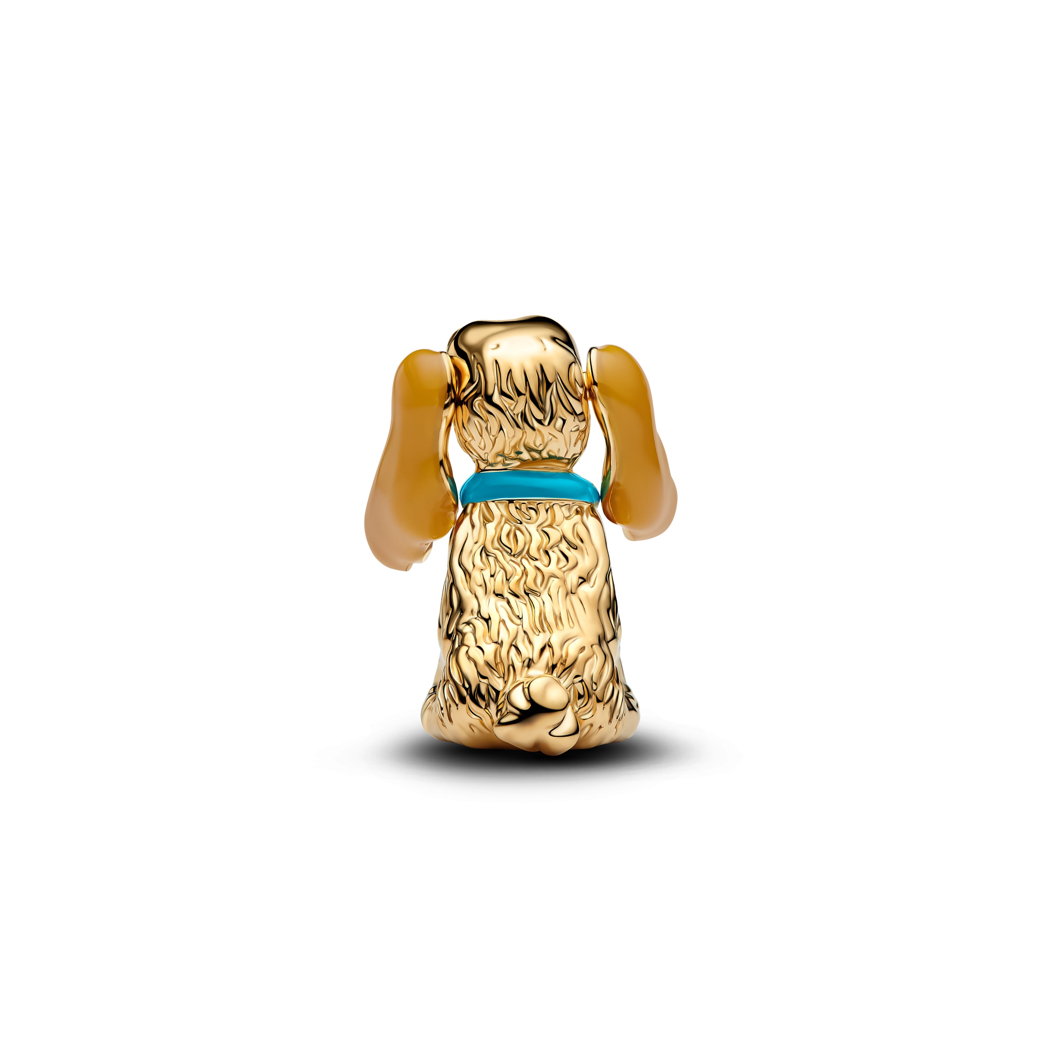 Disney Lady 14K Gold-Plated Charm Black, Pink, Brown And Blue Enamel