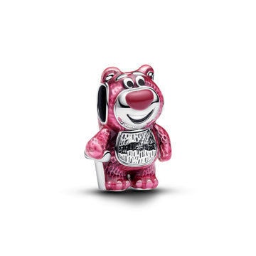 Disney Lotso Sterling Silver Charm With Scent Pink And Black Enamel