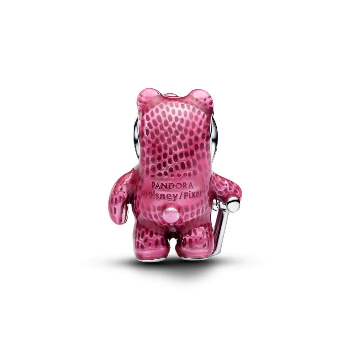 Disney Lotso Sterling Silver Charm With Scent Pink And Black Enamel