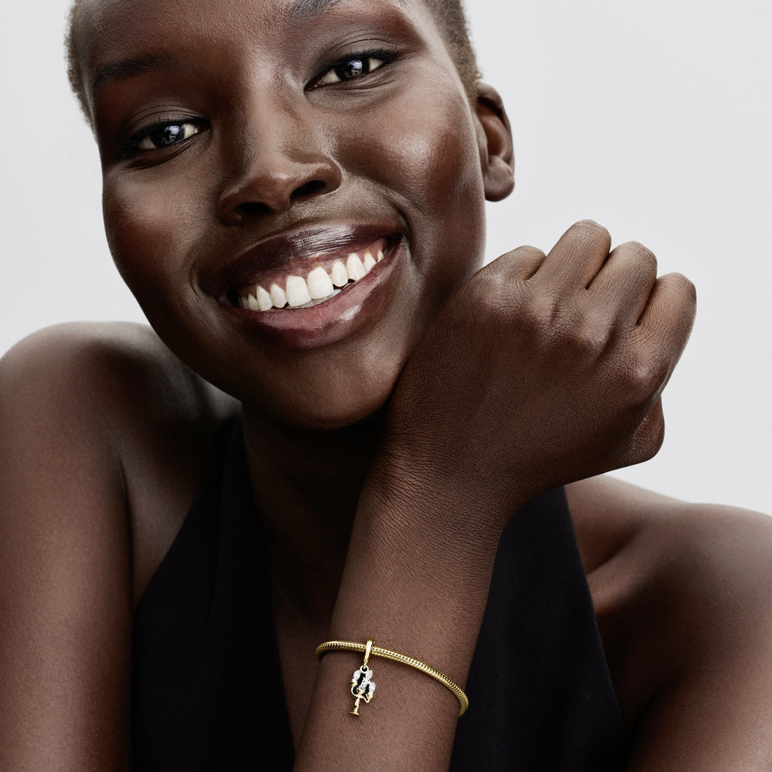 Disney Lumiere Sterling Silver And 14K Gold-Plated Dangle With Clear Cubic Zirconia