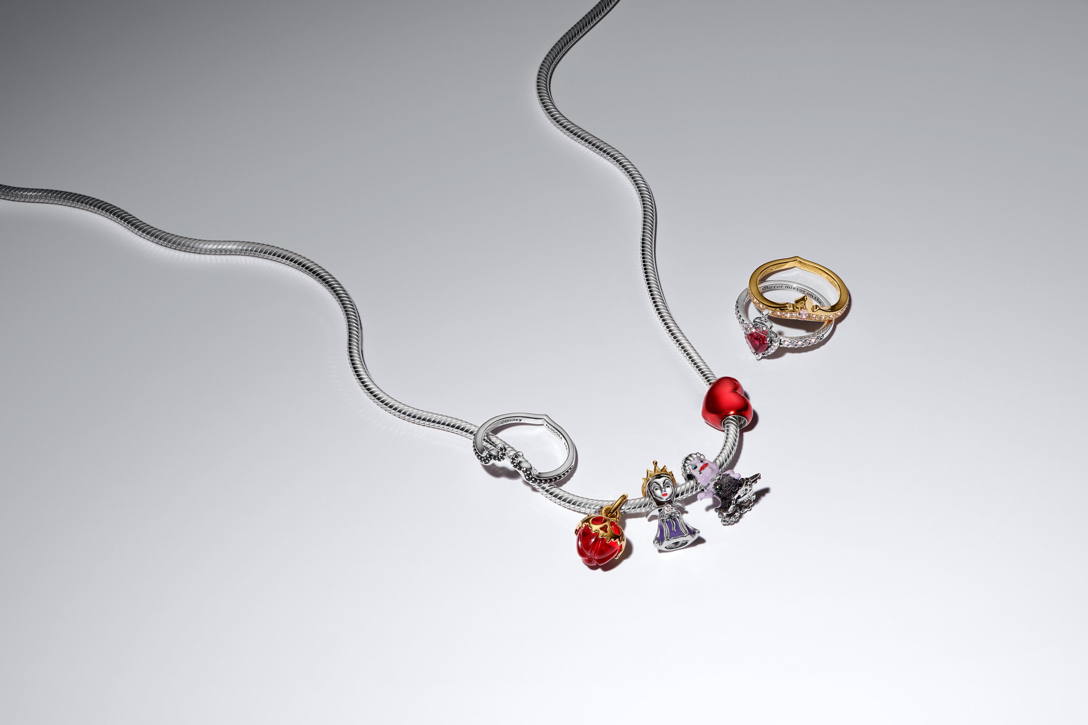 Disney Maleficent Sterling Silver Ring With Black Crystal