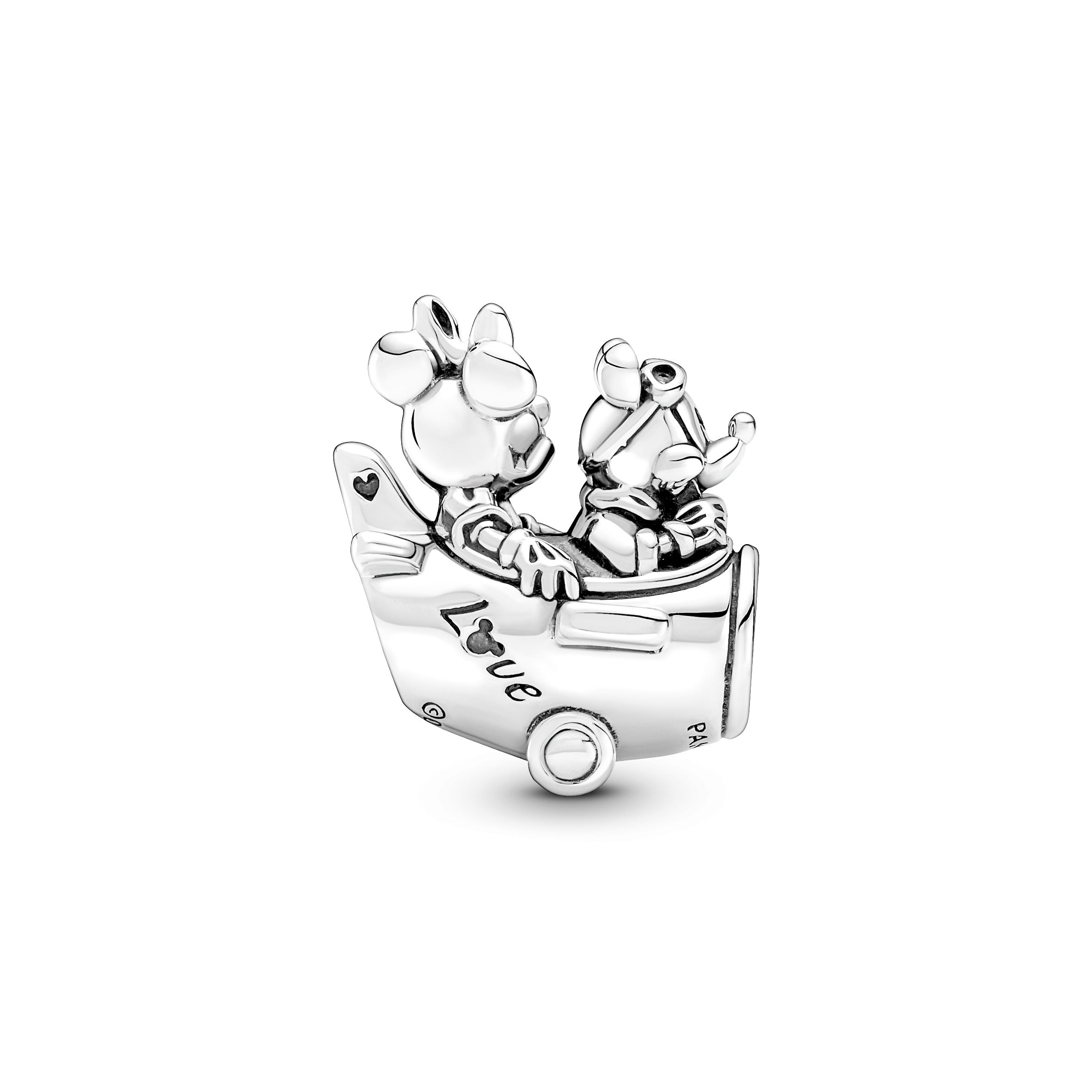 Disney Minnie And Mickey Mouse Airplane Sterling Silver Charm