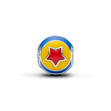Disney Parks Pixar Ball Sterling Silver Clip With Red, Blue And Yellow Enamel