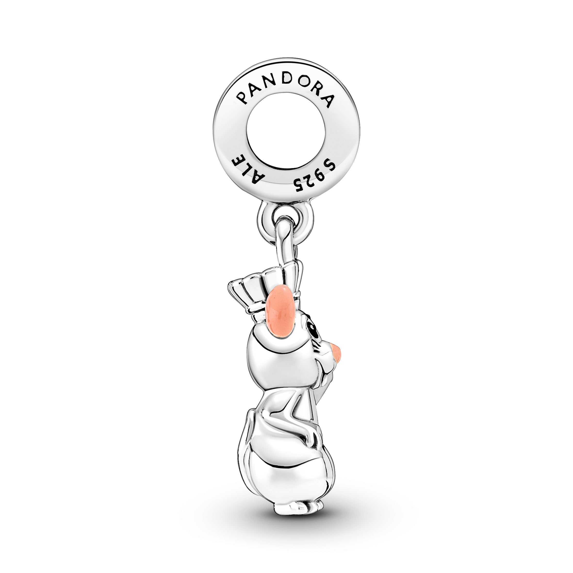 Disney Pixar Remy Sterling Silver Dangle With Pink And Black Enamel
