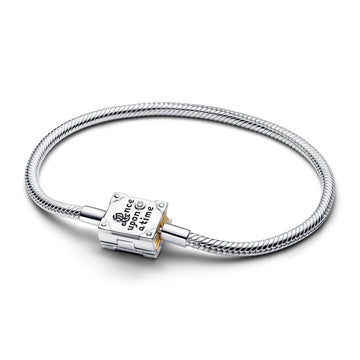 Disney Princess Sterling Silver And 14K Gold-Plated Bracelet With 0.012 Ct Tw G-I Vs+ Round Brilliant Very Good Cut Lab-Grown Diamond