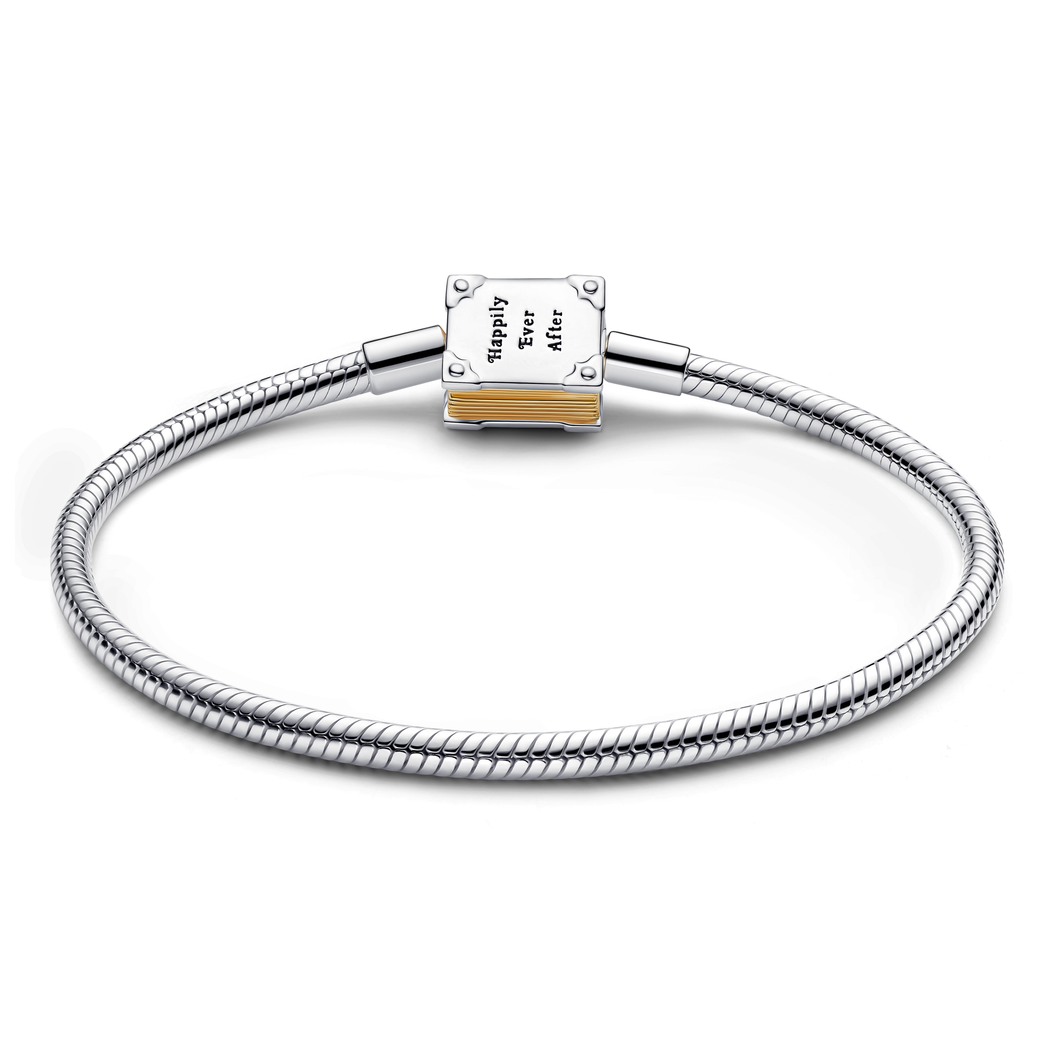 Disney Princess Sterling Silver And 14K Gold-Plated Bracelet With 0.012 Ct Tw G-I Vs+ Round Brilliant Very Good Cut Lab-Grown Diamond