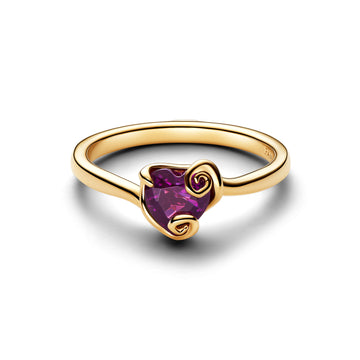 Disney Sally 14K Gold-Plated Ring With Violet Purple Crystal