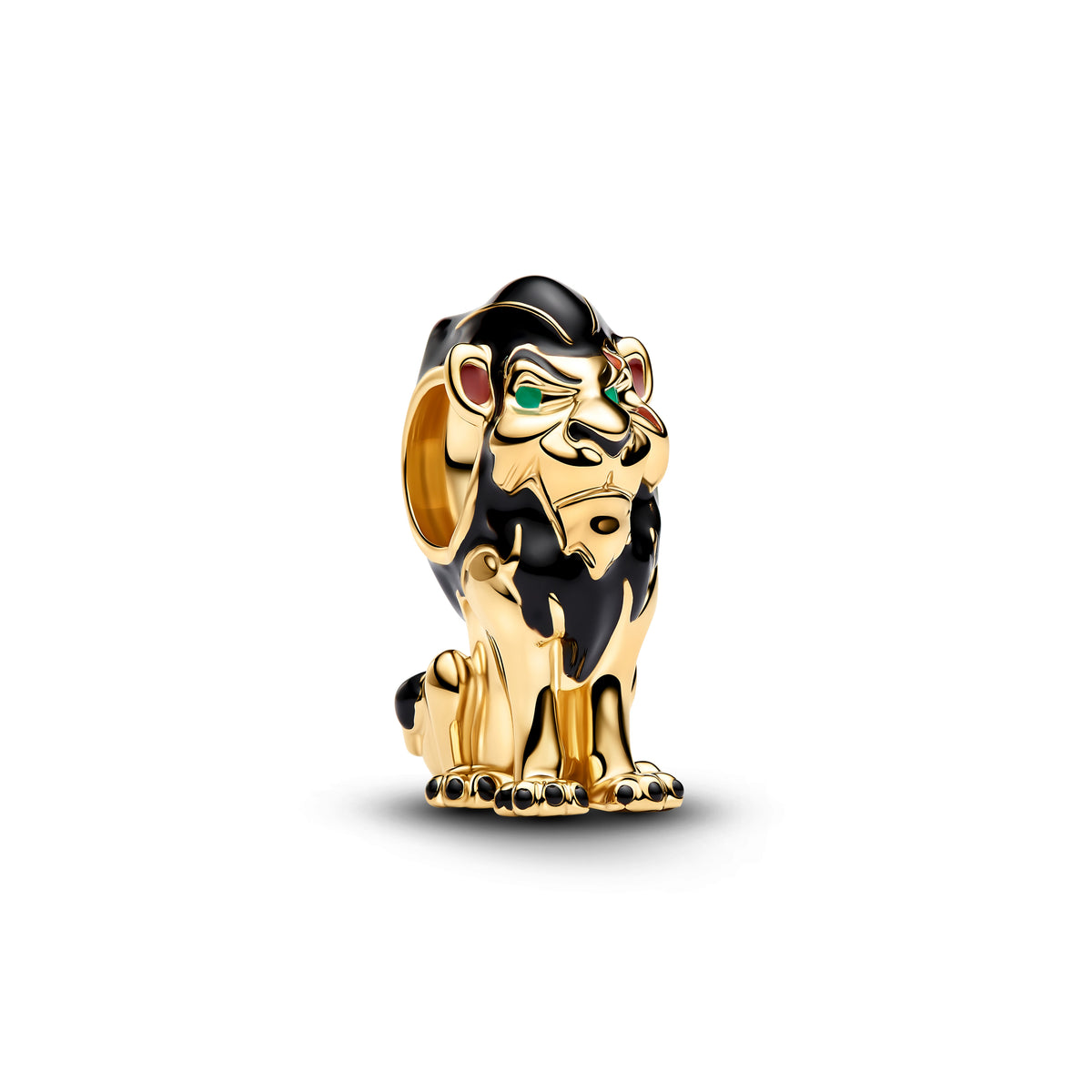 Disney Scar 14K Gold-Plated Charm With Black, Green And Brown Enamel