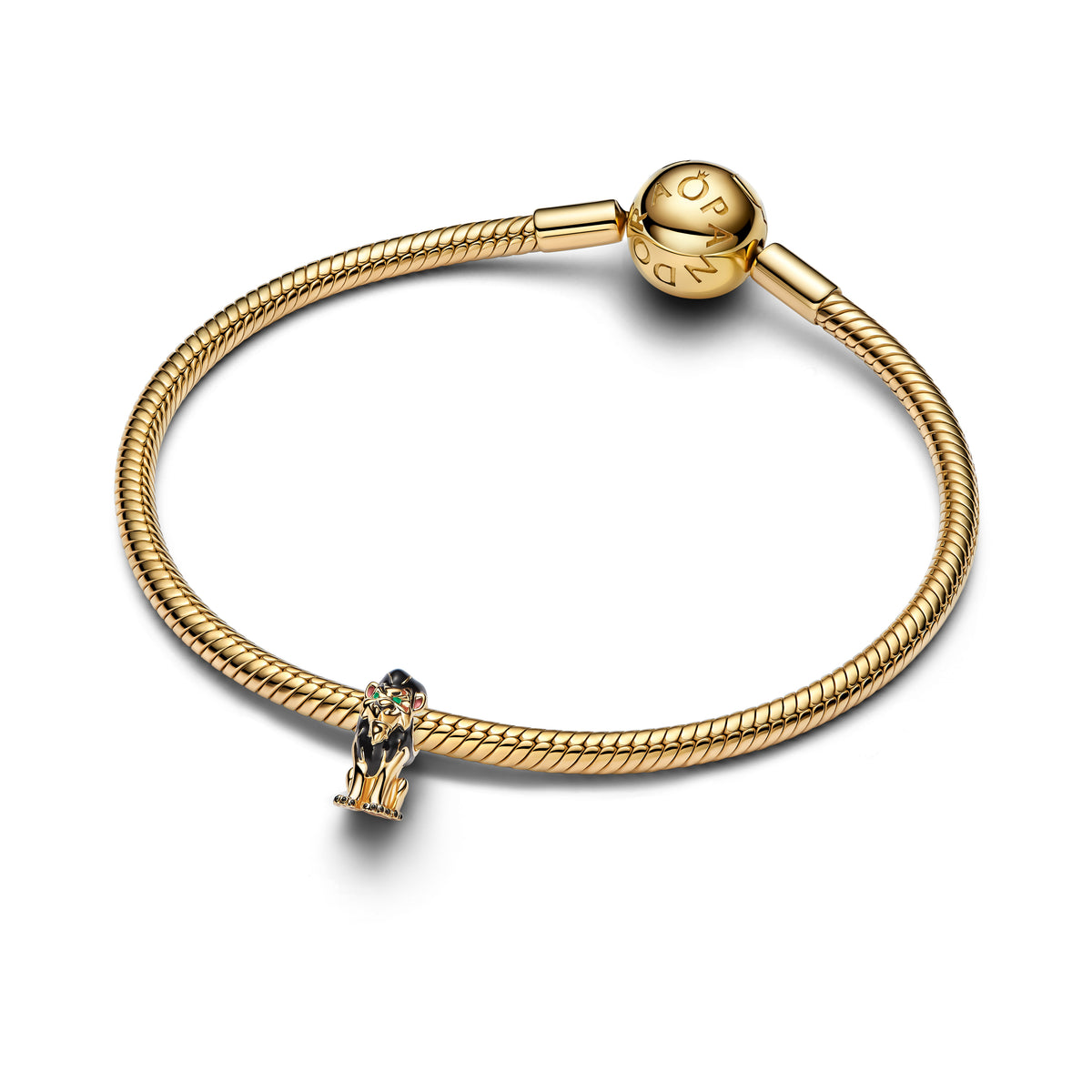 Disney Scar 14K Gold-Plated Charm With Black, Green And Brown Enamel