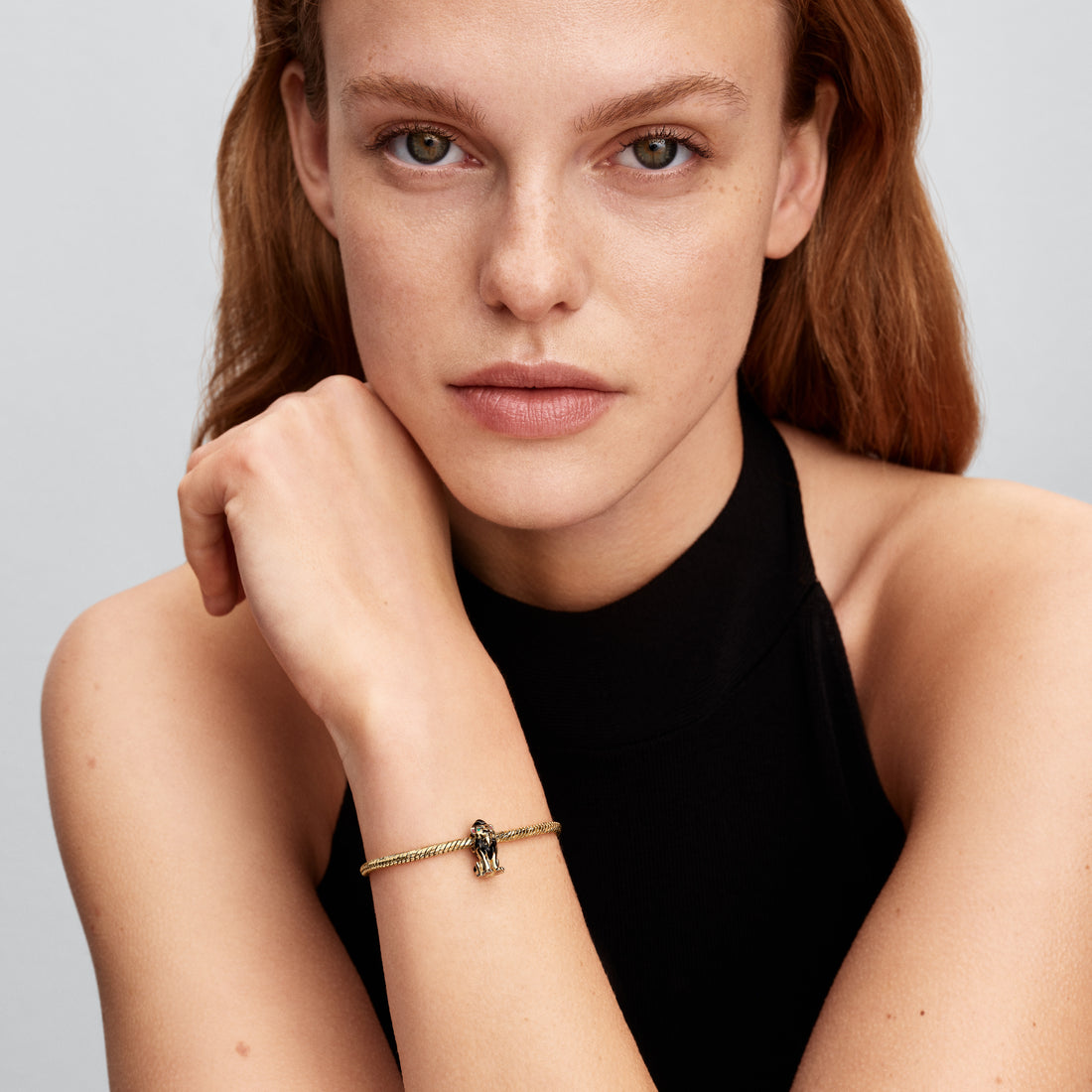 Disney Scar 14K Gold-Plated Charm With Black, Green And Brown Enamel