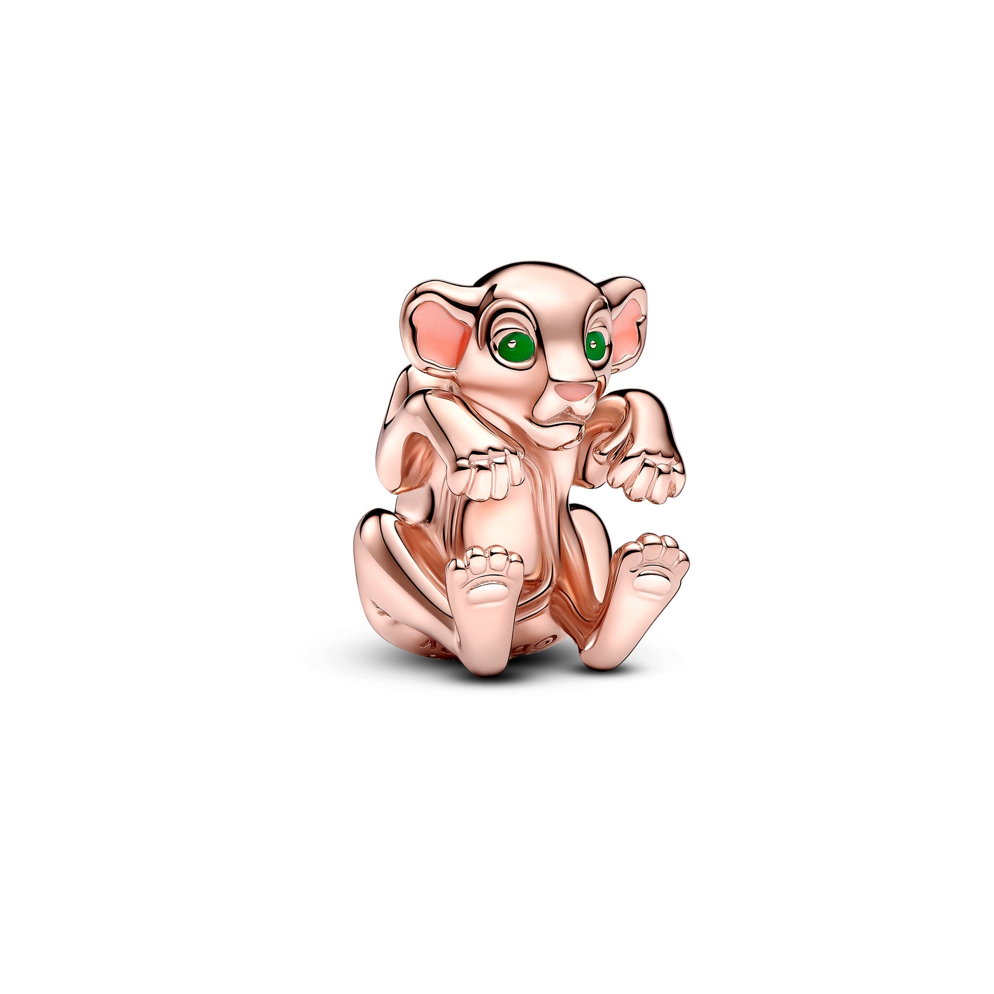 Disney The Lion King Nala 14K Rose Gold-Plated Charm With Green And Pink Enamel