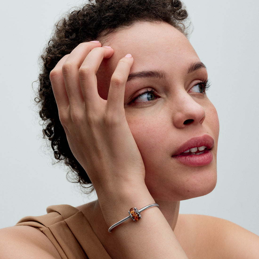 Disney The Lion King Sterling Silver Charm With Glitter Aventurine And Burnt Orange Murano Glass